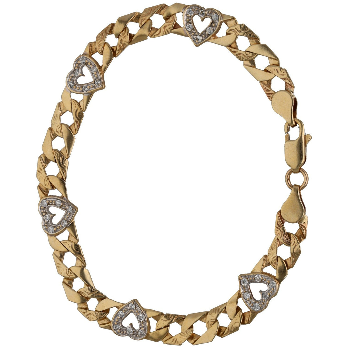 9ct Gold Cubic Zirconia Alternative Bracelet