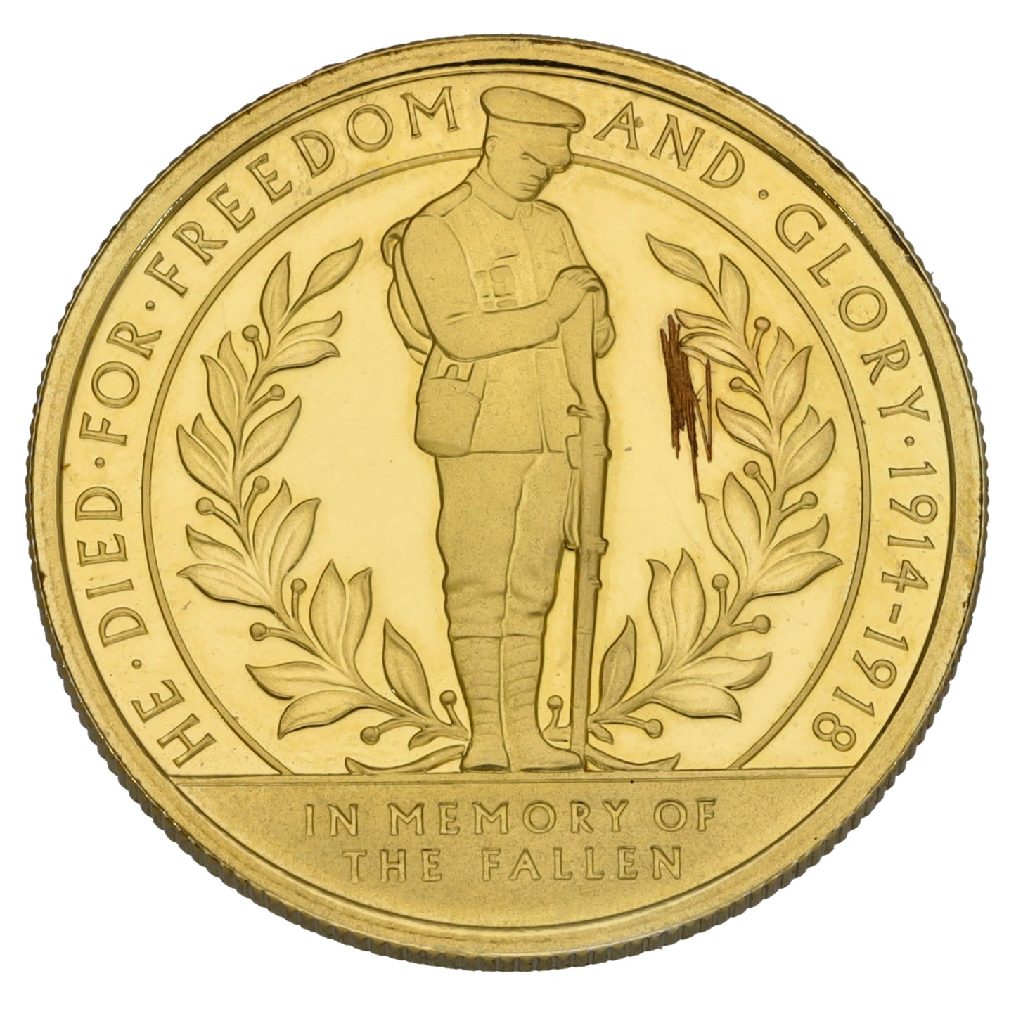 9ct Gold In Memory Of The Fallen Double Crown Coin 2017