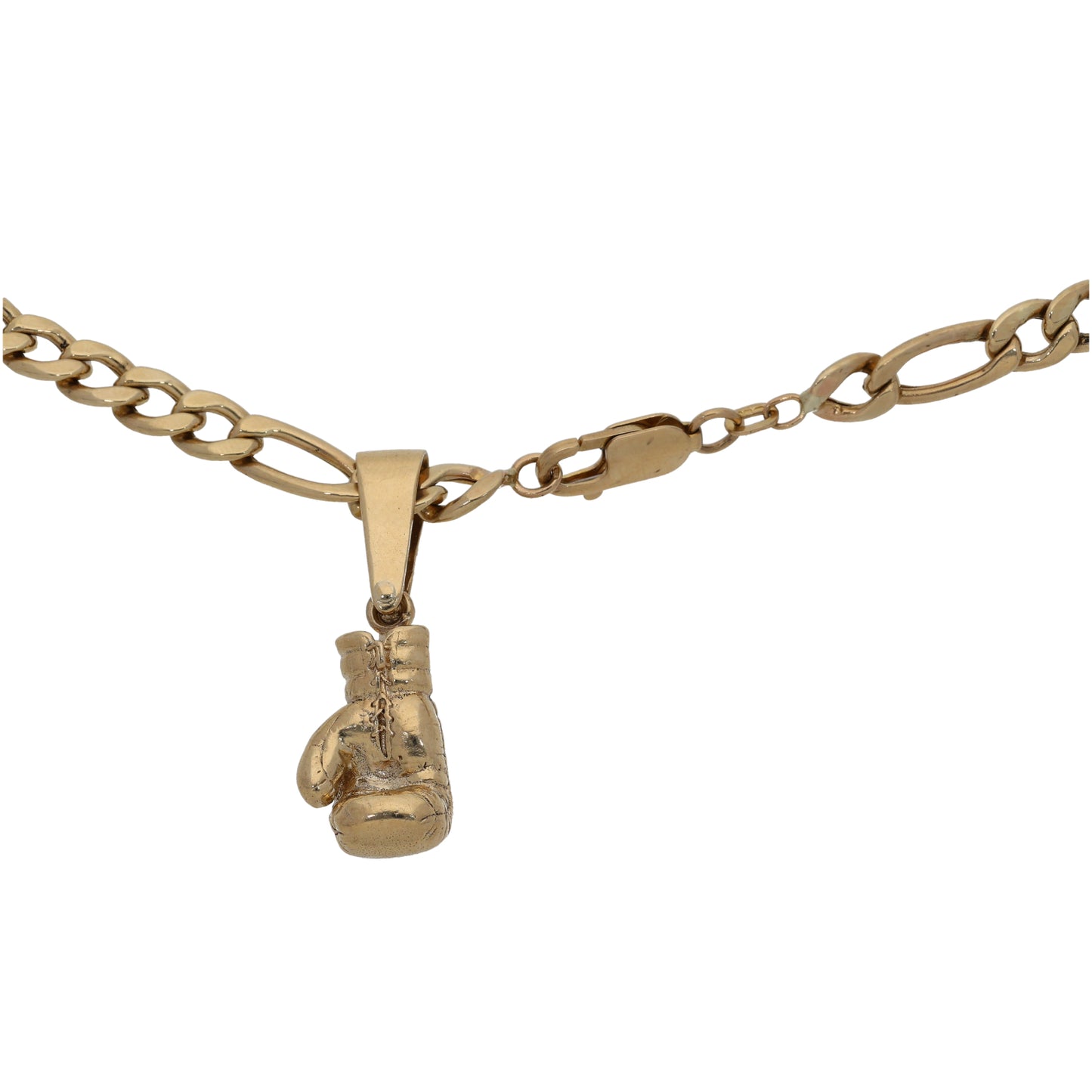 9ct Gold Boxing Glove Pendant With Chain