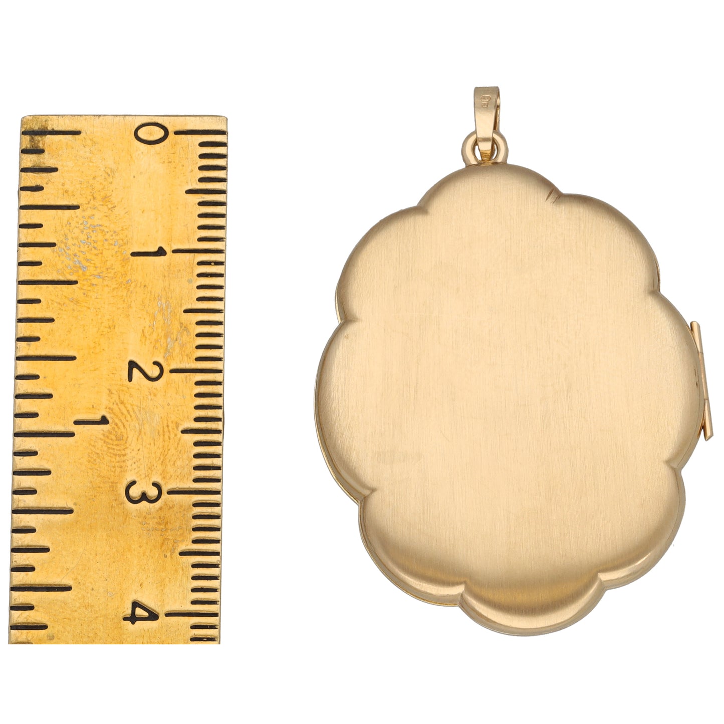9ct Gold Patterned Locket Pendant