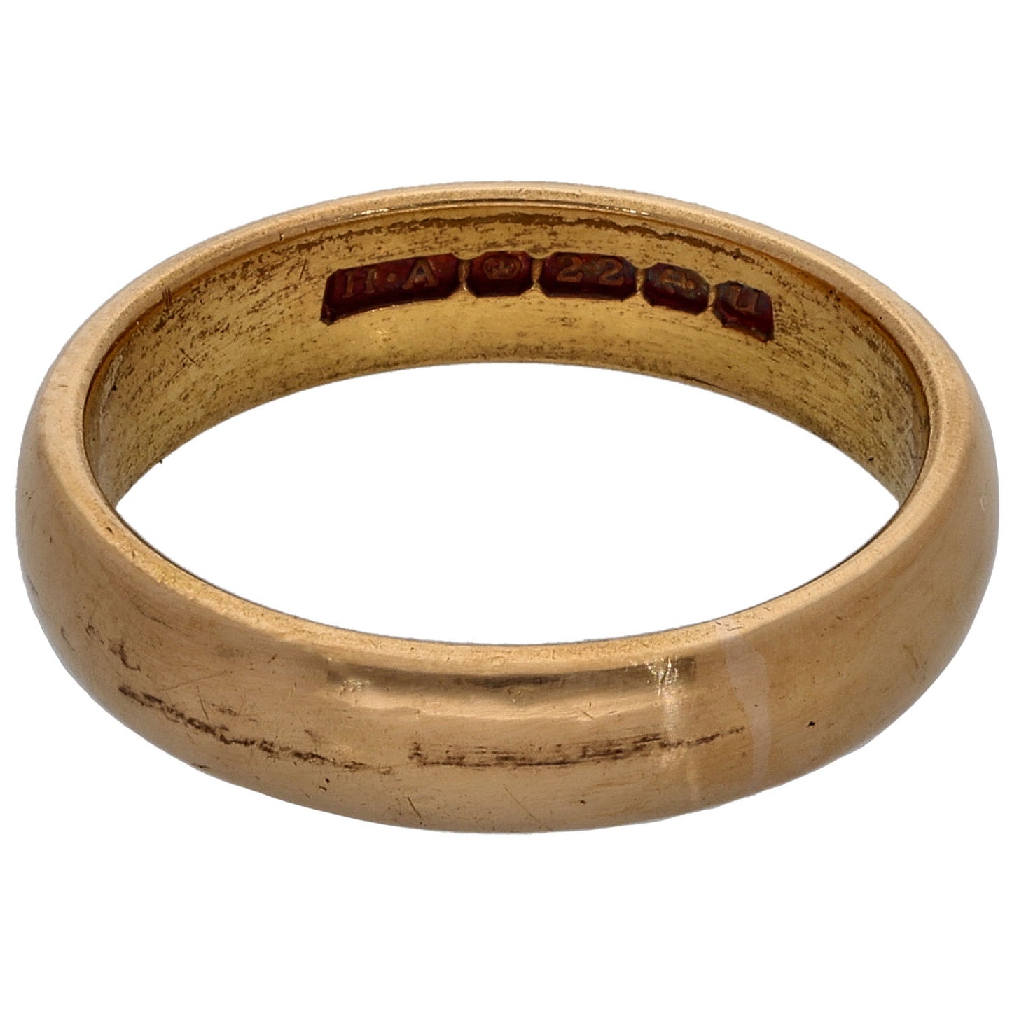 22ct Gold Plain Wedding Ring Size L