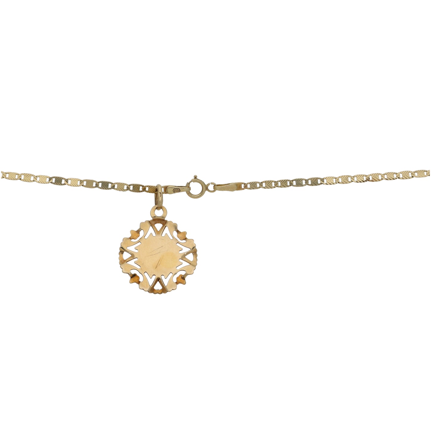 9ct Gold Mary Pendant With Chain