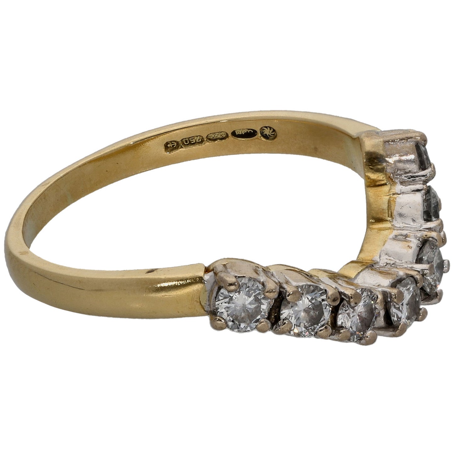 18ct Gold 0.49ct Diamond Dress/Cocktail Ring Size L