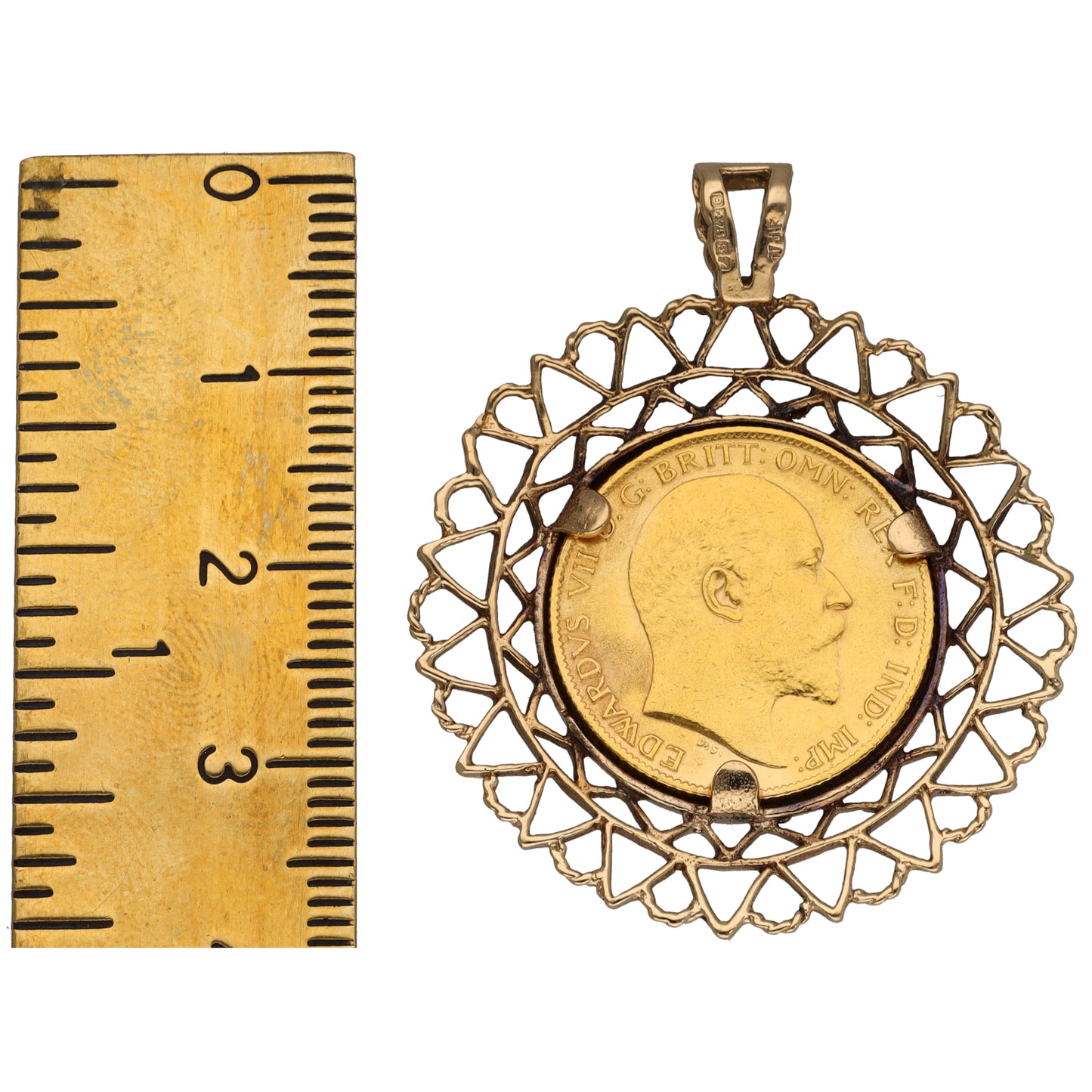 9ct Gold Half Sovereign Coin Pendant