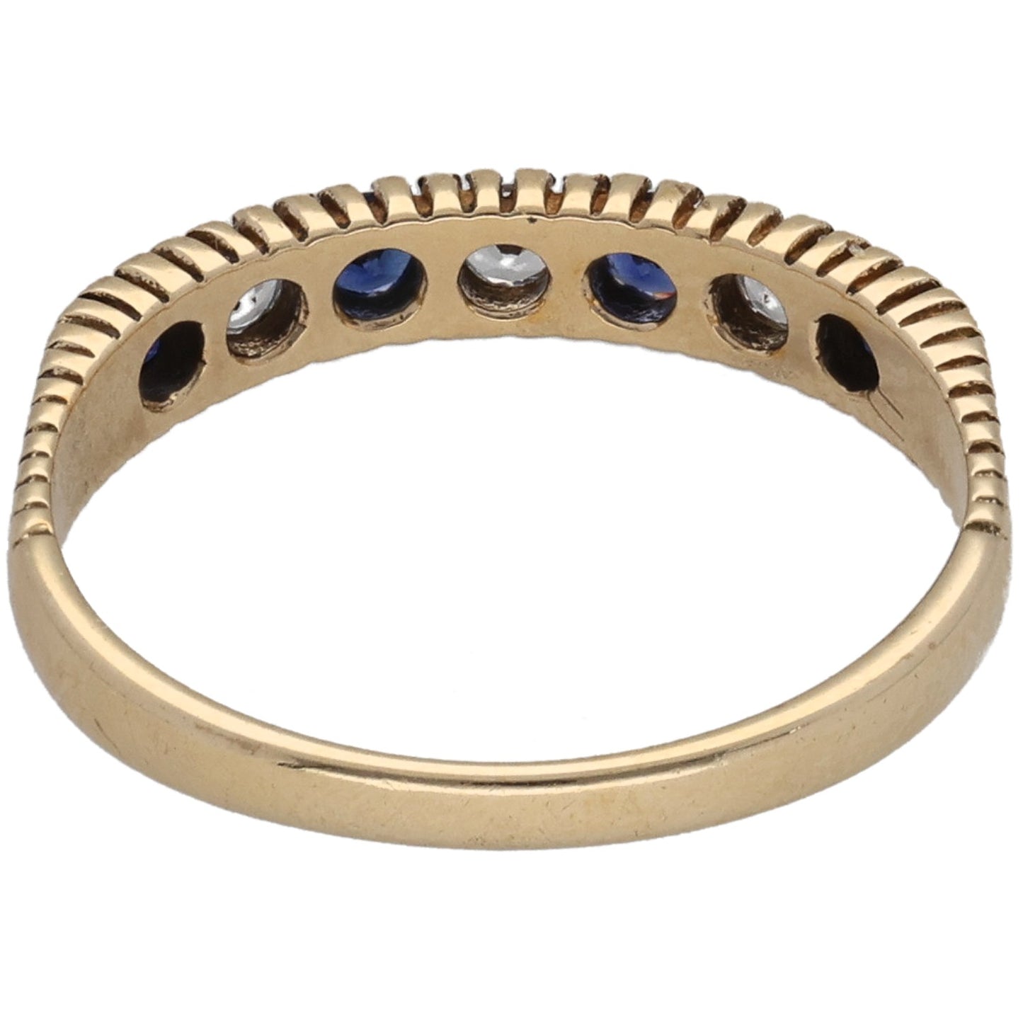 9ct Gold Imitation Half Eternity Ring Size L