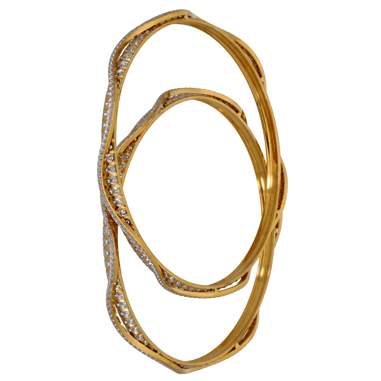 22ct Bi-Colour Gold Set of Bangles