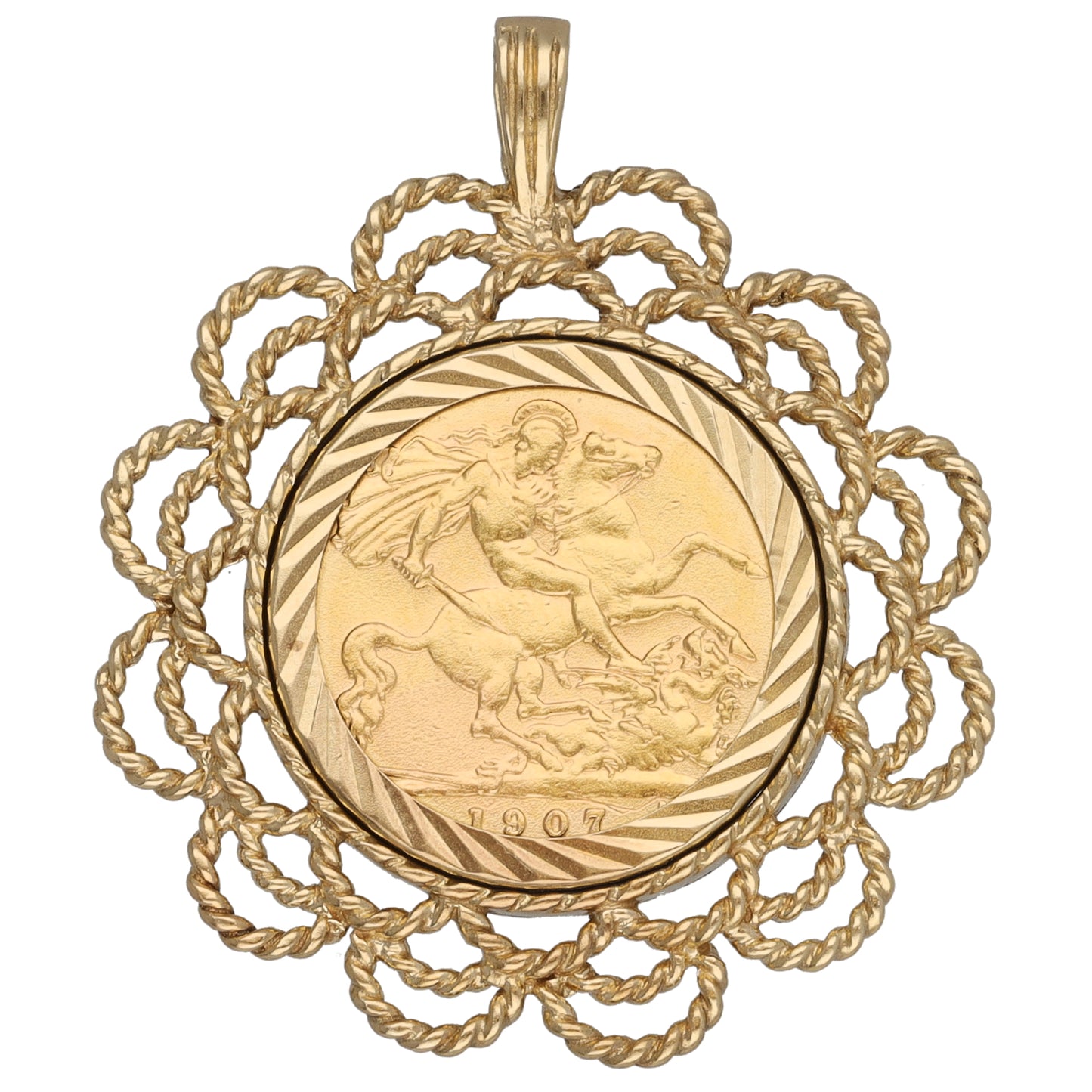 9ct Gold Half Sovereign Coin Pendant