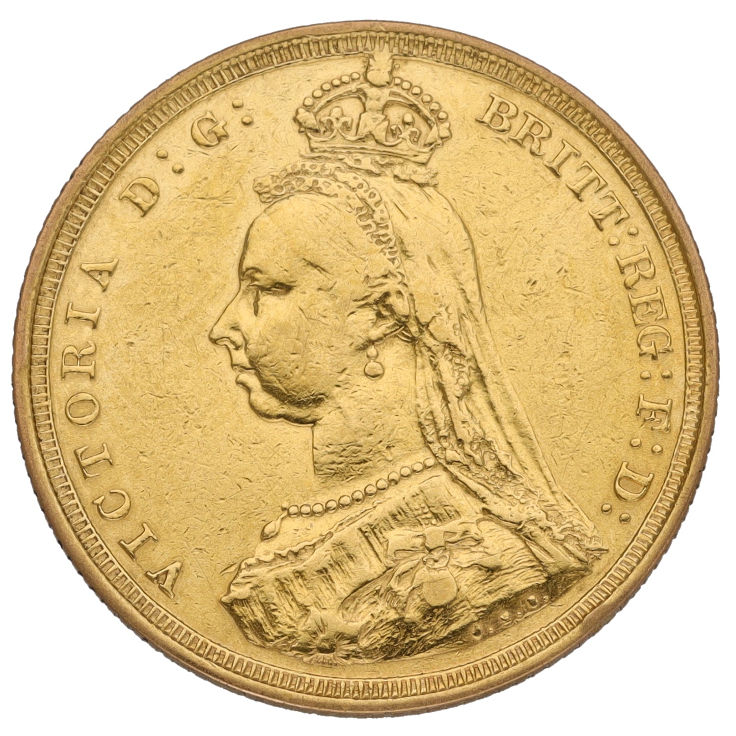 22ct Gold Queen Victoria Full Sovereign Coin 1887