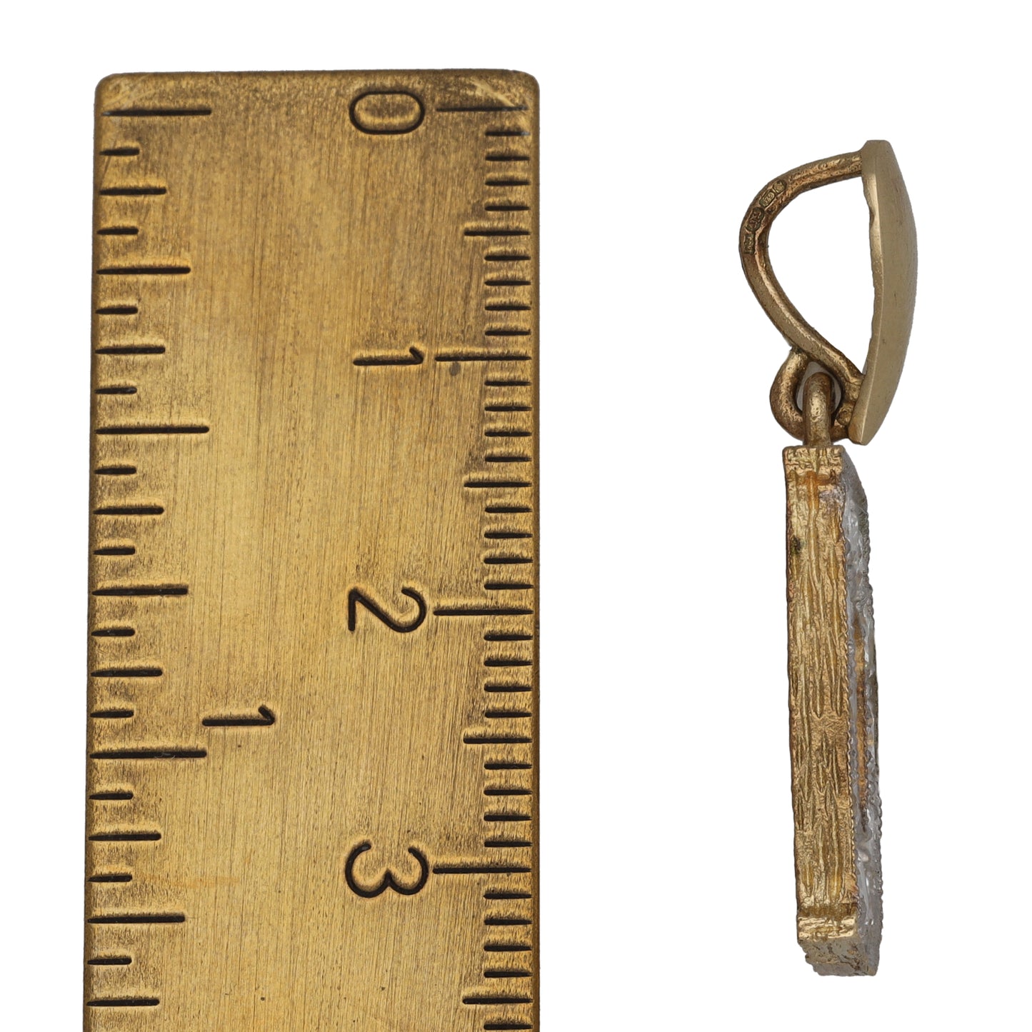 9ct Gold Cubic Zirconia Initial D Pendant