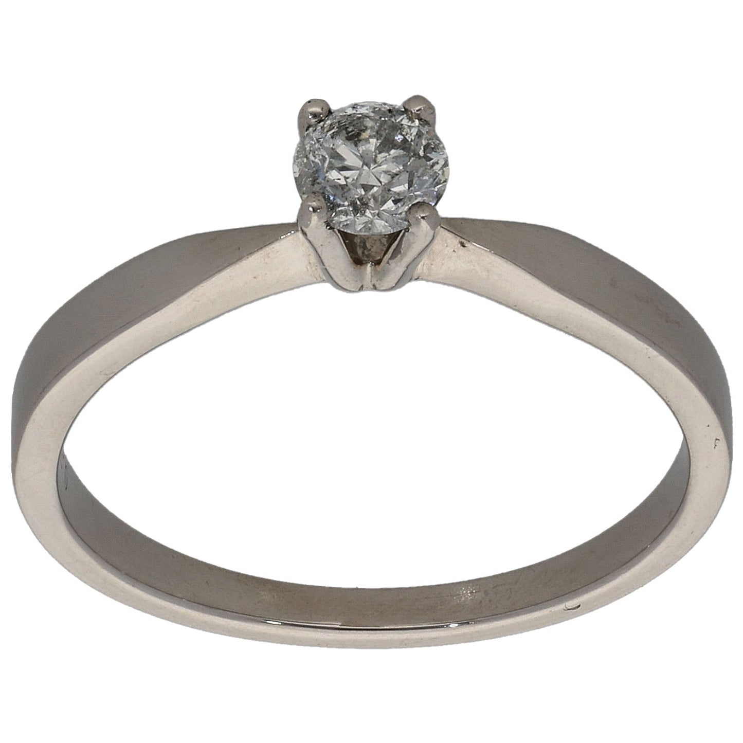 Platinum 0.25ct Diamond Solitaire Ring Size L