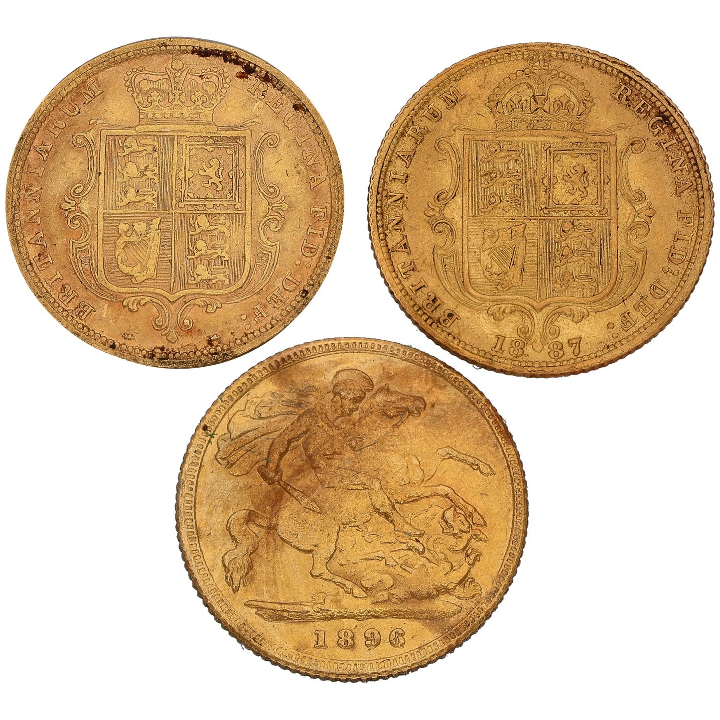 22ct Gold Queen Victoria Half Sovereign Coin Set