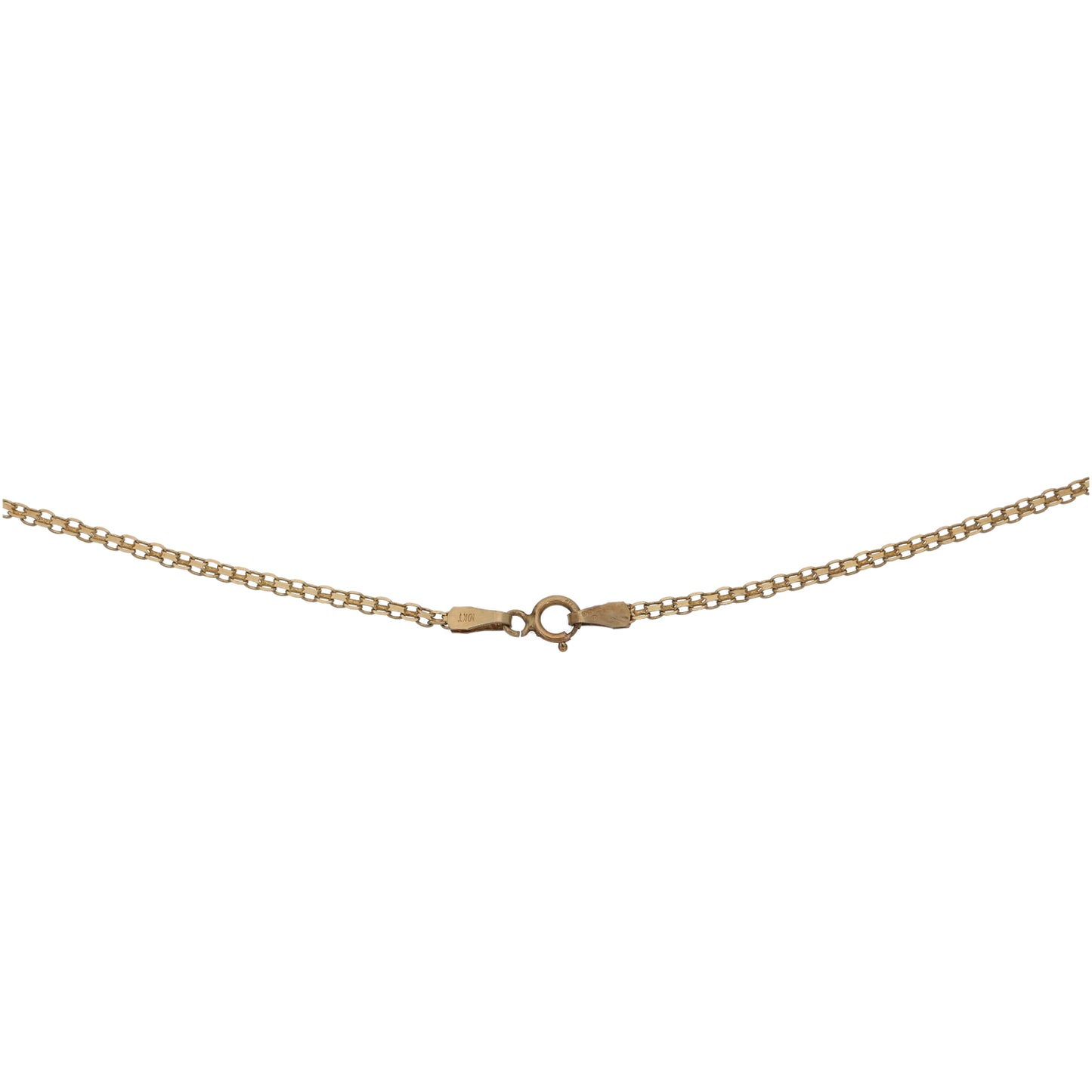 9ct Gold Garnet Fancy Necklace 18"