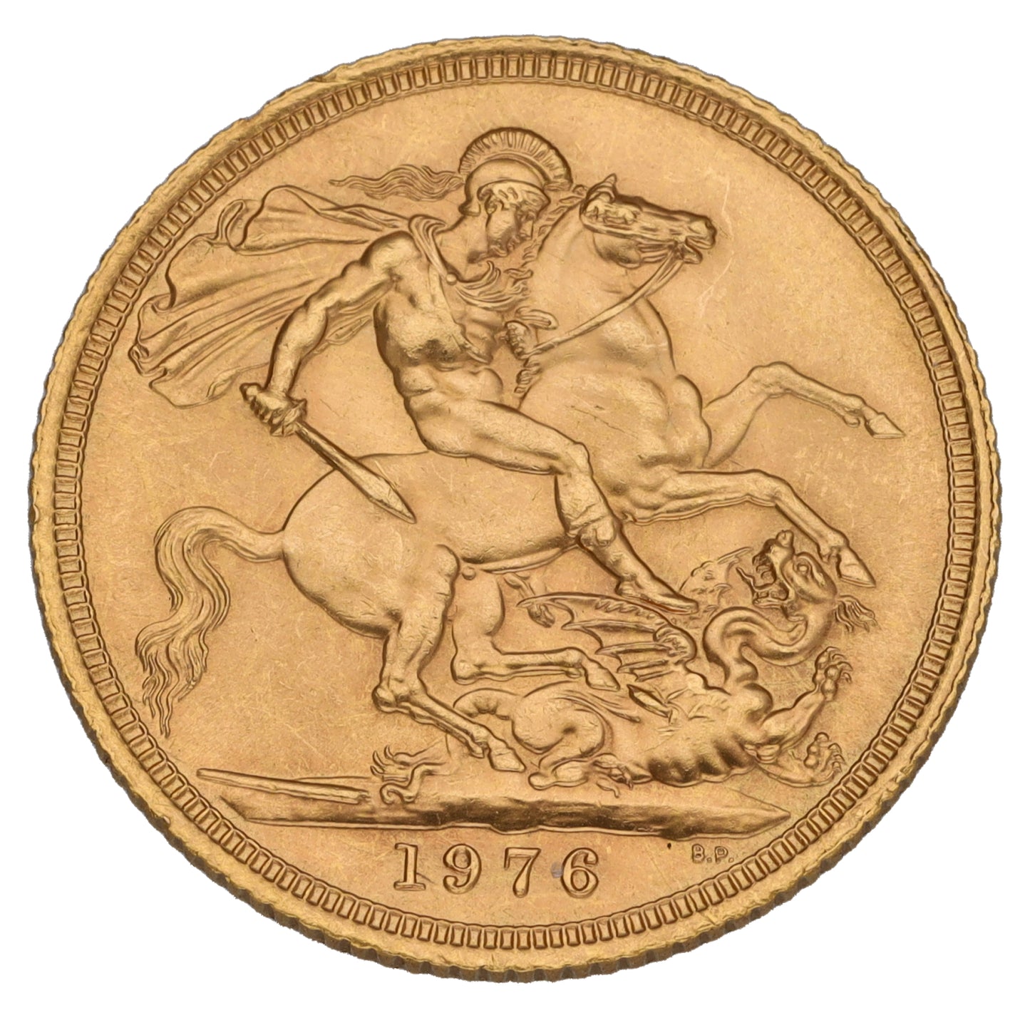 22ct Gold Queen Elizabeth II Full Sovereign Coin 1976