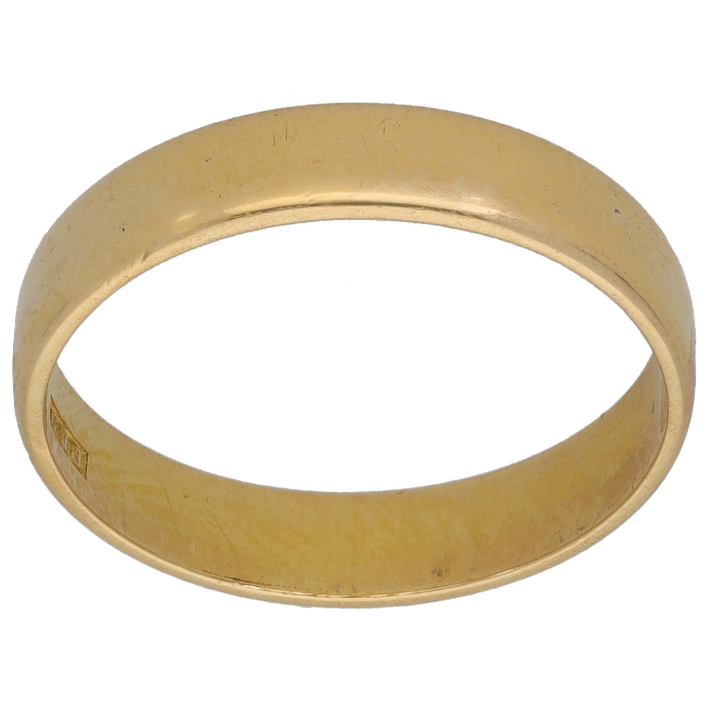 18ct Gold Plain Wedding Ring Size M