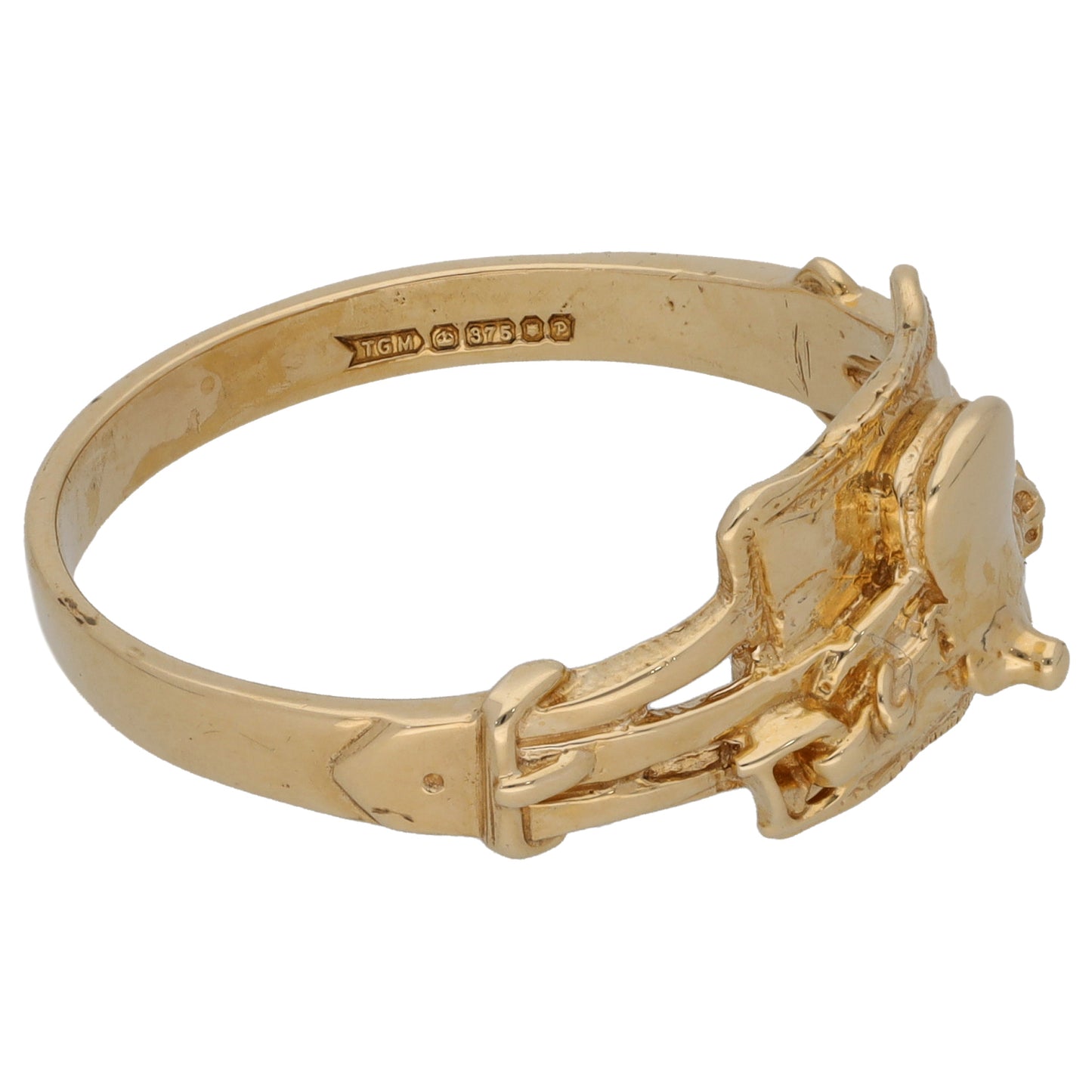 9ct Gold Saddle Ring Size W