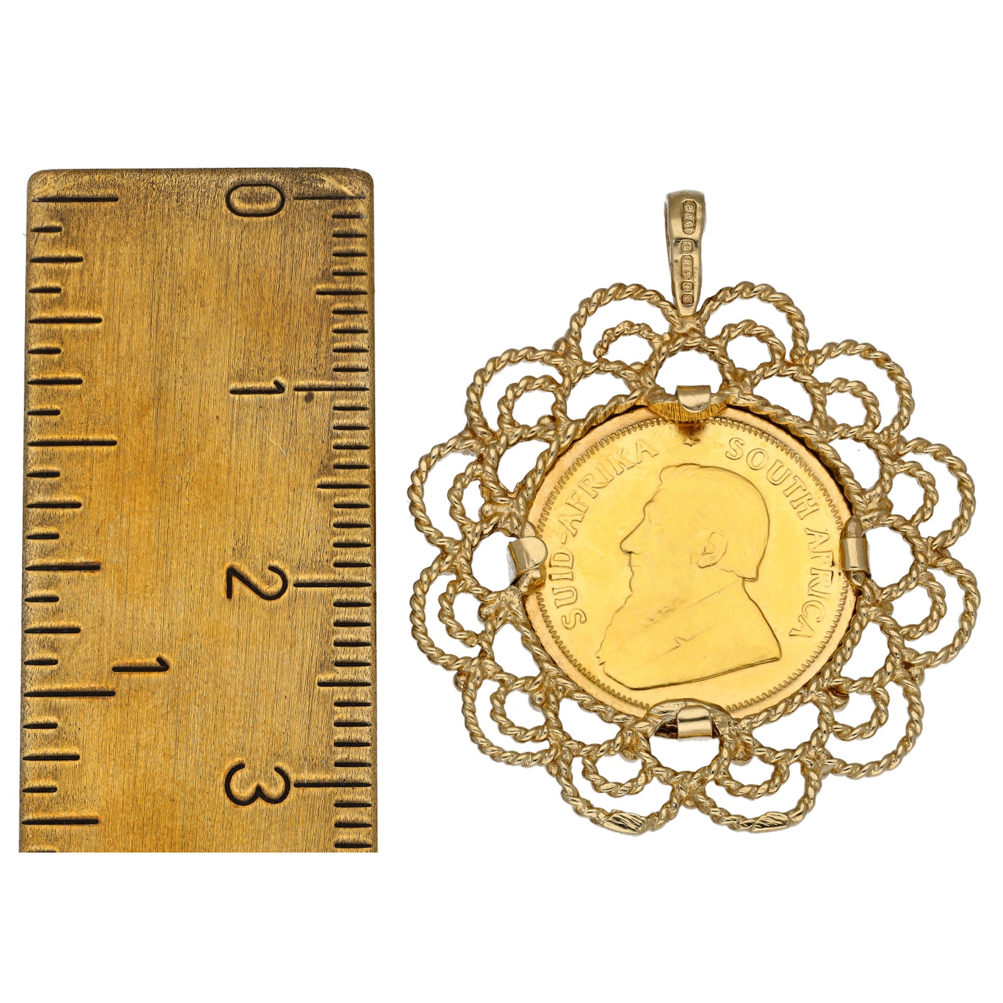 9ct Gold 1/10 OZ Krugerrand Coin Pendant