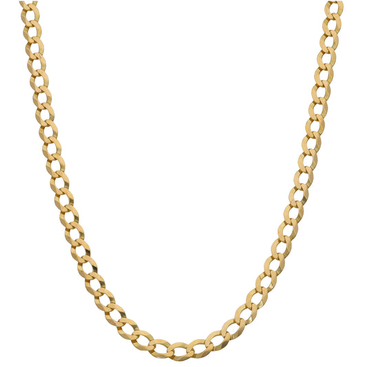 9ct Gold Curb Chain 22"
