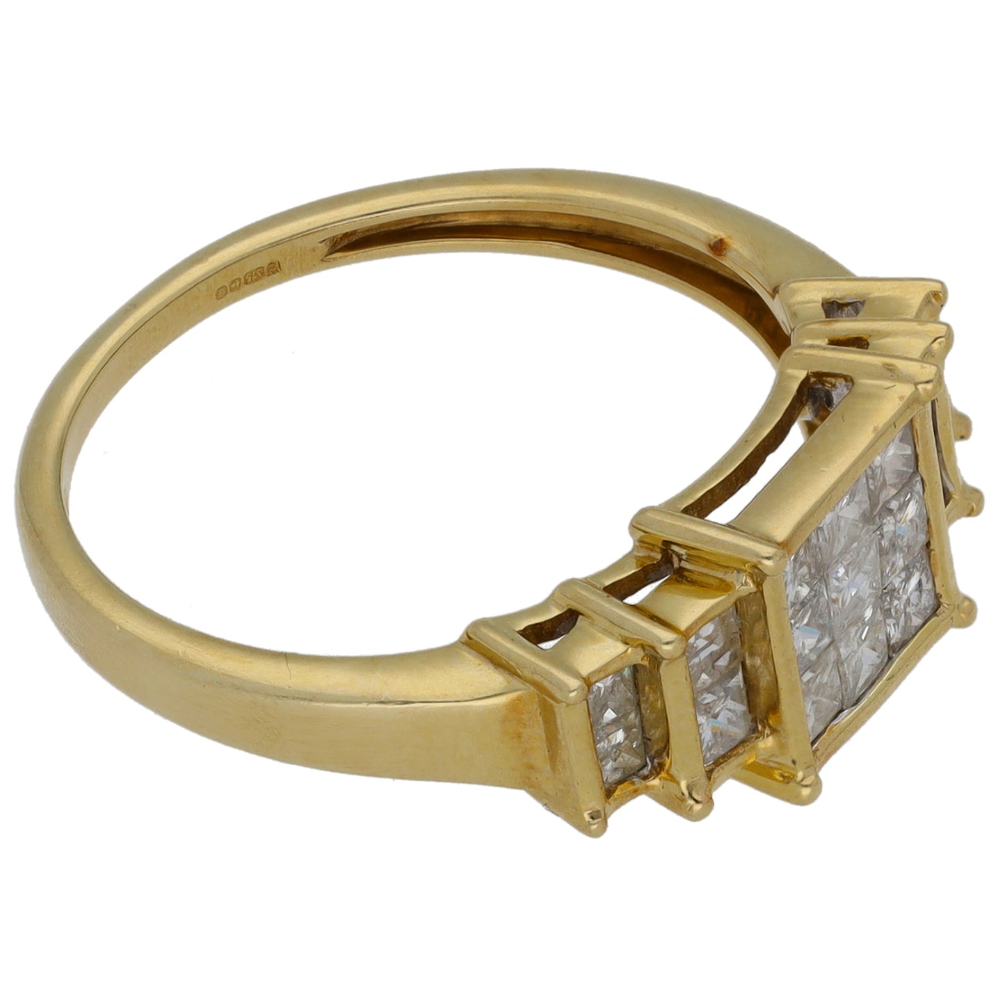 9ct Gold 1.50ct Diamond Dress/Cocktail Ring Size P