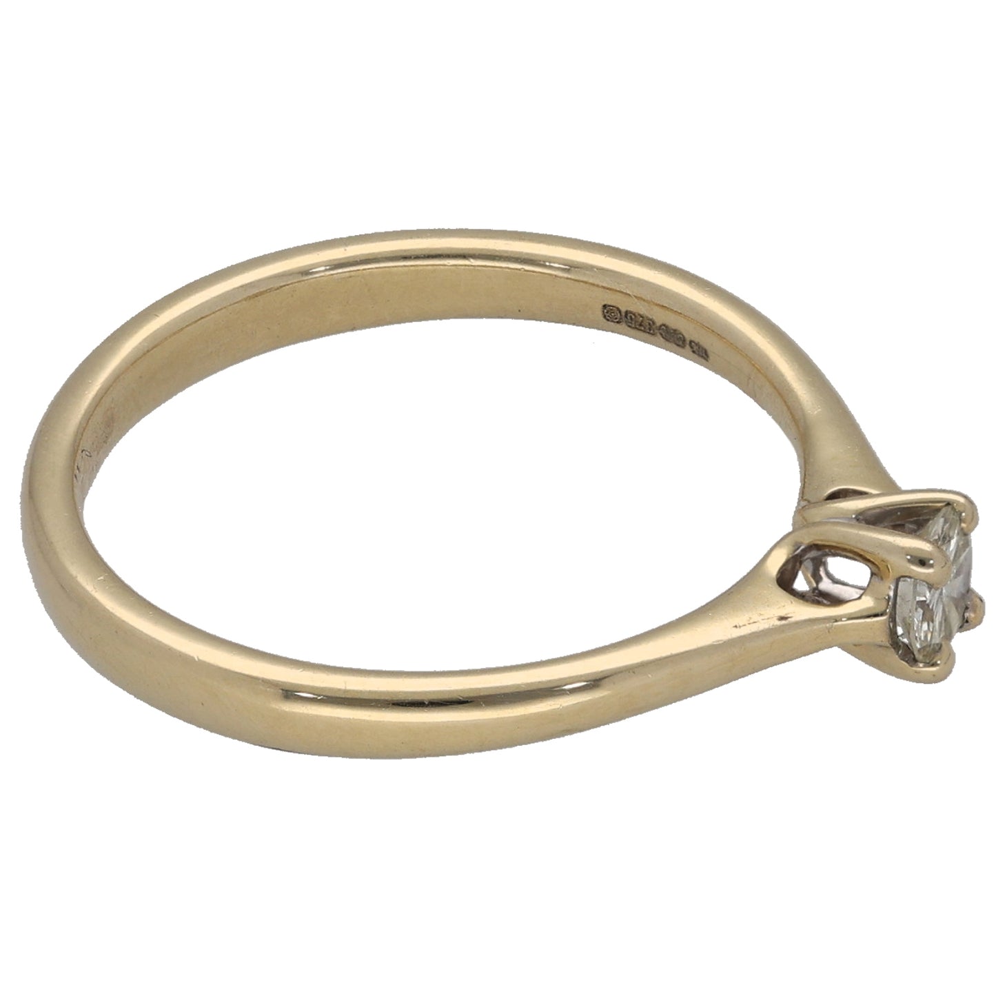 9ct Gold 0.20ct Diamond Solitaire Ring Size M