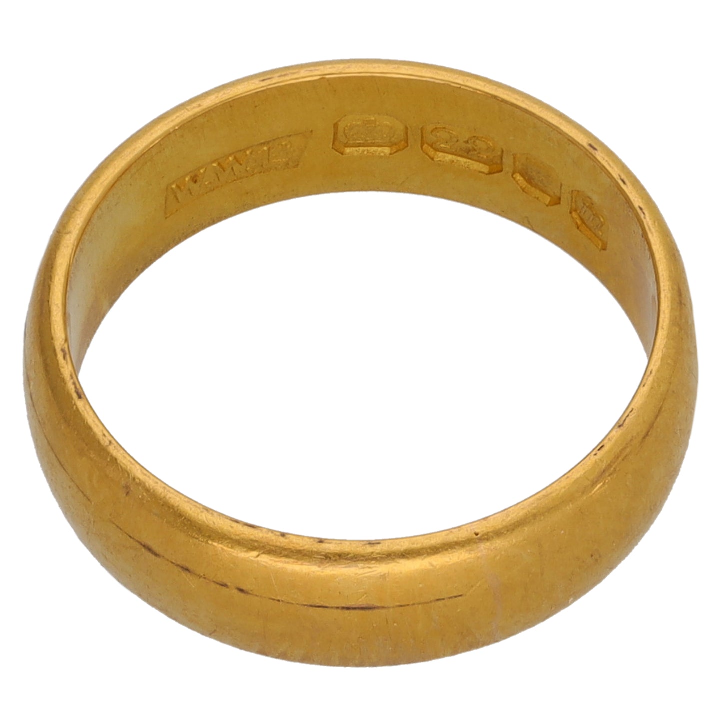 22ct Gold Plain Wedding Ring Size L