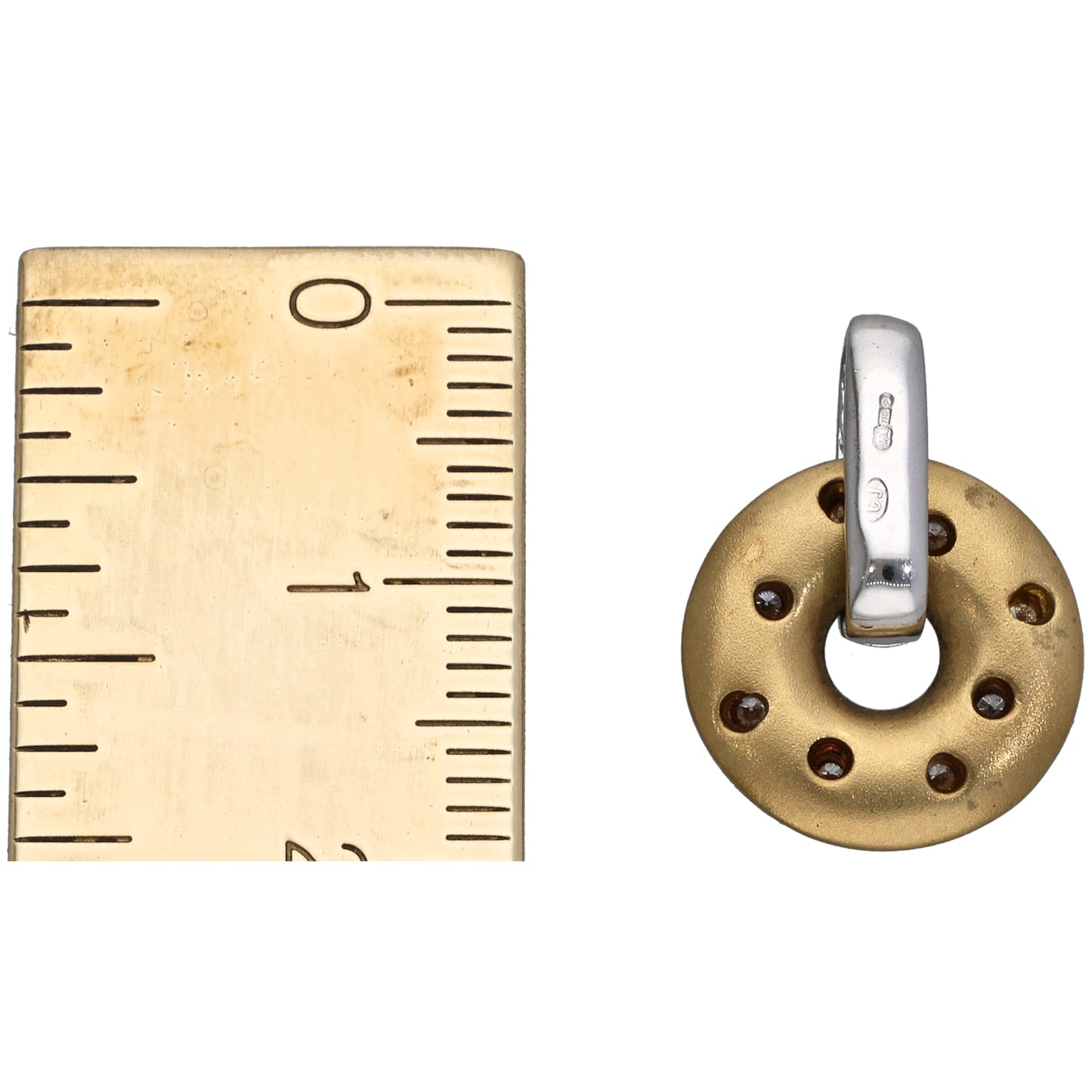 18ct Bi-Colour Gold 0.16ct Diamond Dress/Cocktail Pendant