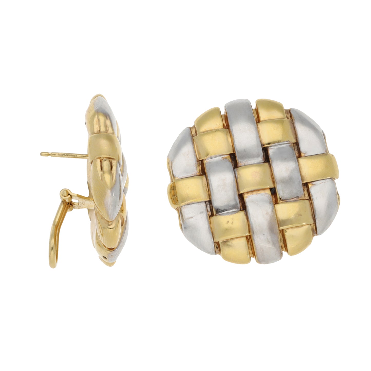 18ct Bicolour Gold Dress/Cocktail Earrings