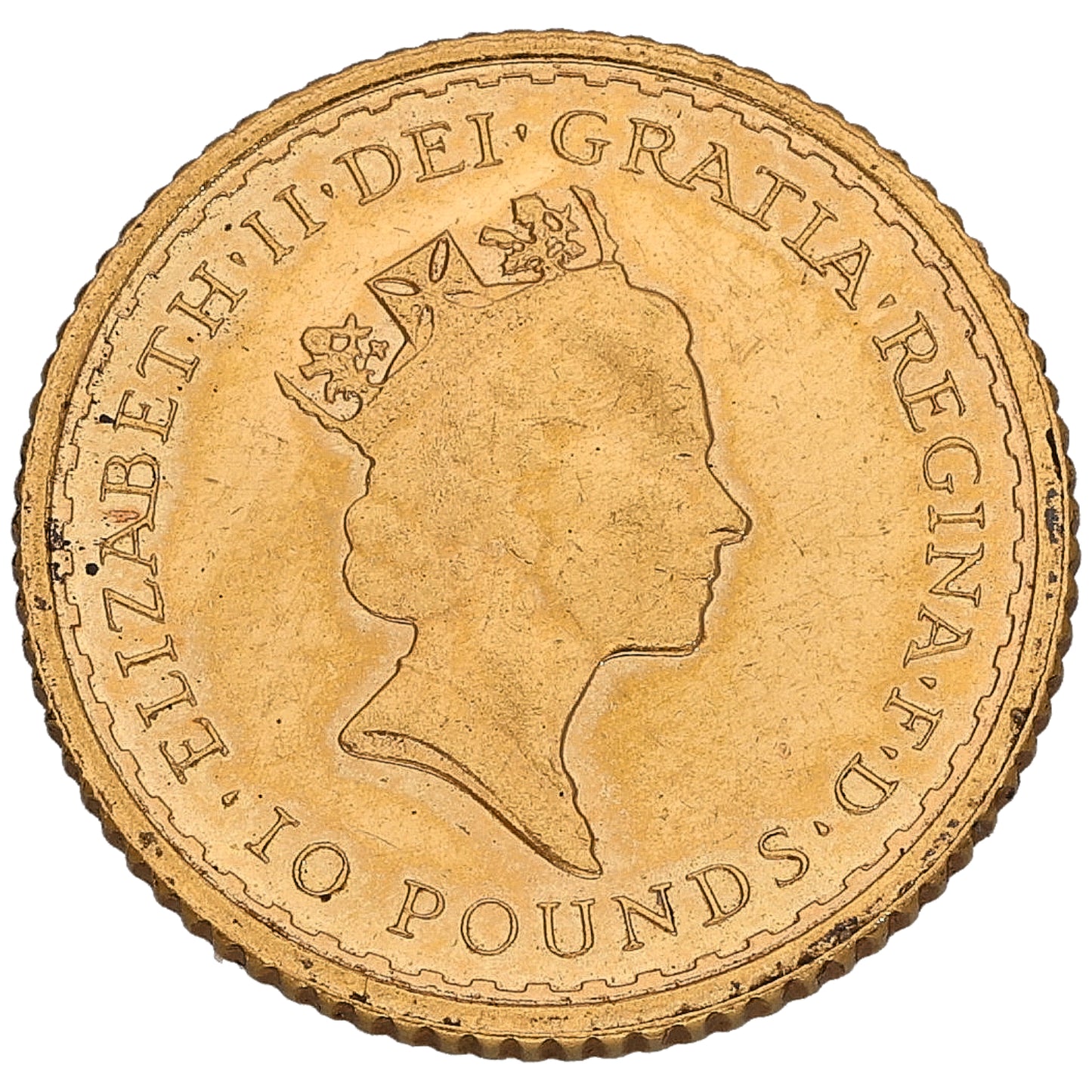 22ct Gold Queen Elizabeth II 1/10 OZ Britannia Coin 1987