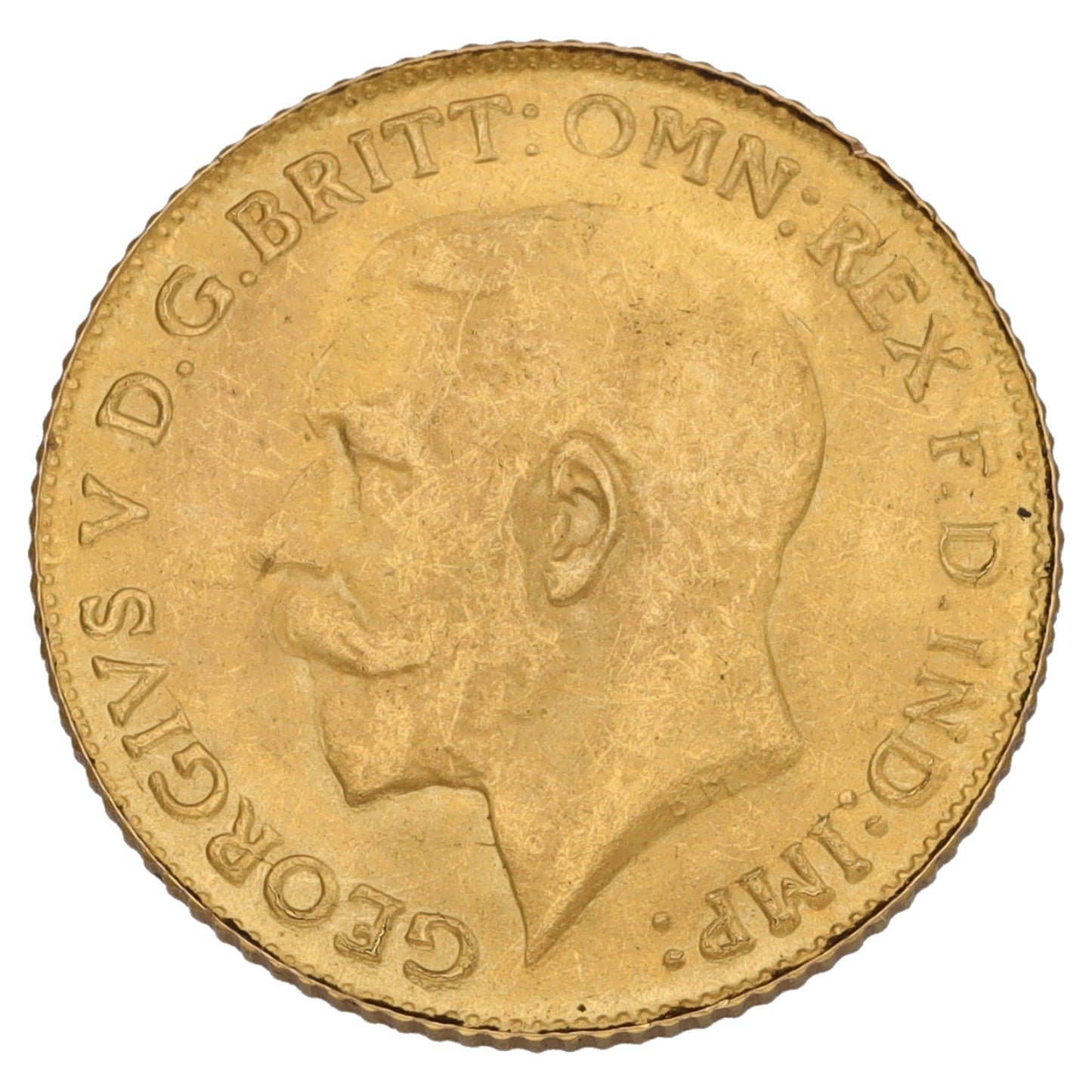 22ct Gold King George V Half Sovereign Coin 1913