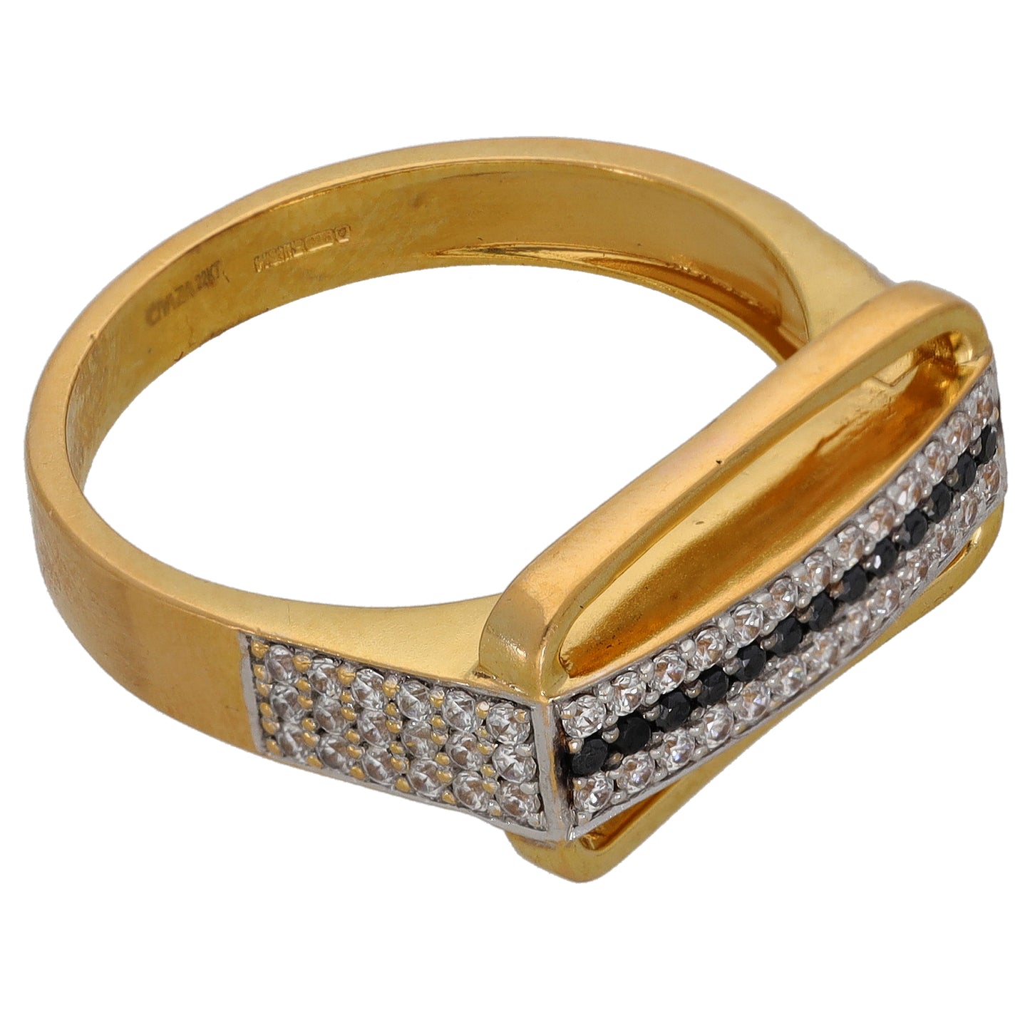 22ct Gold Imitation Gems Alternative Ring Size T