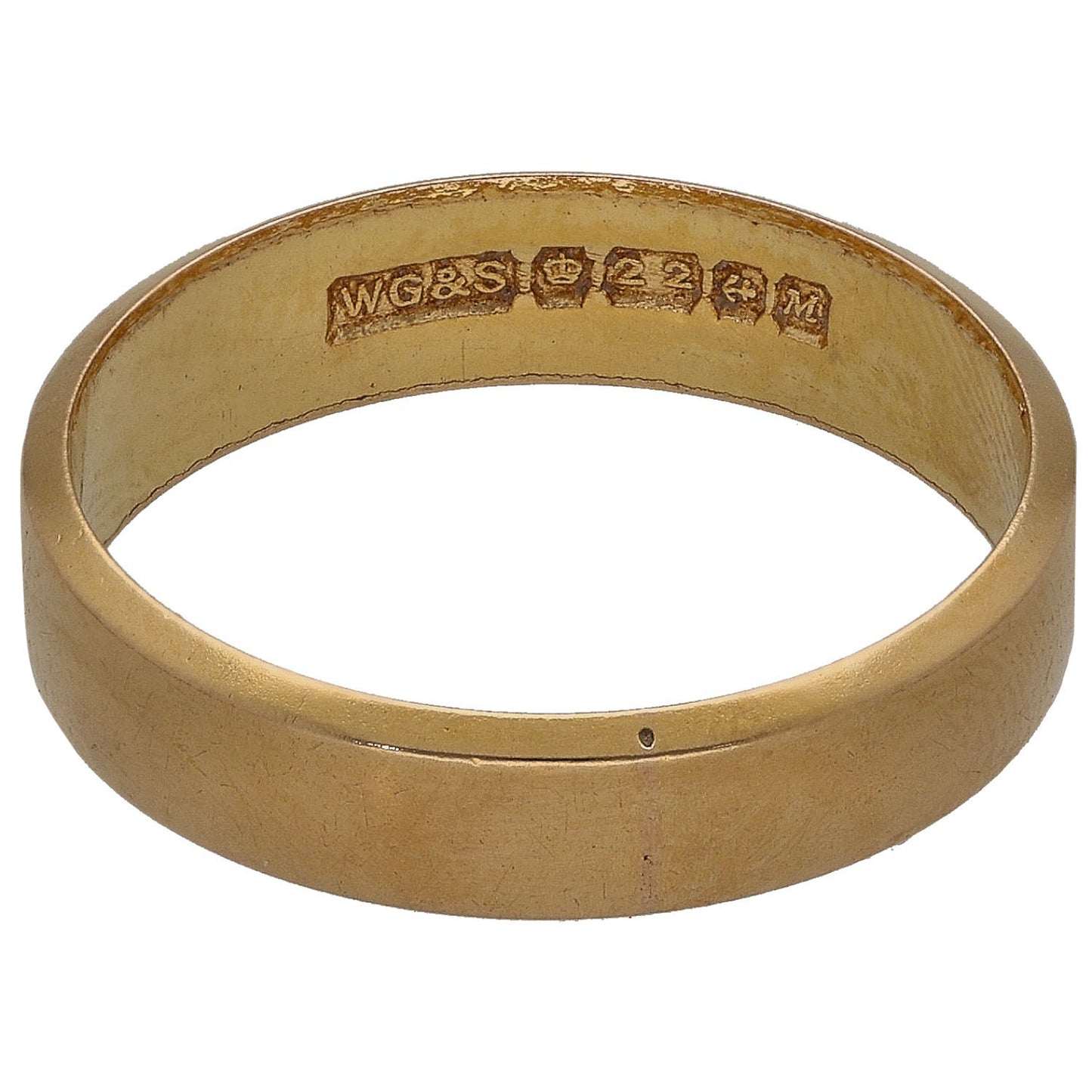 22ct Gold Plain Wedding Ring Size O
