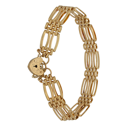 9ct Gold Gate Bracelet