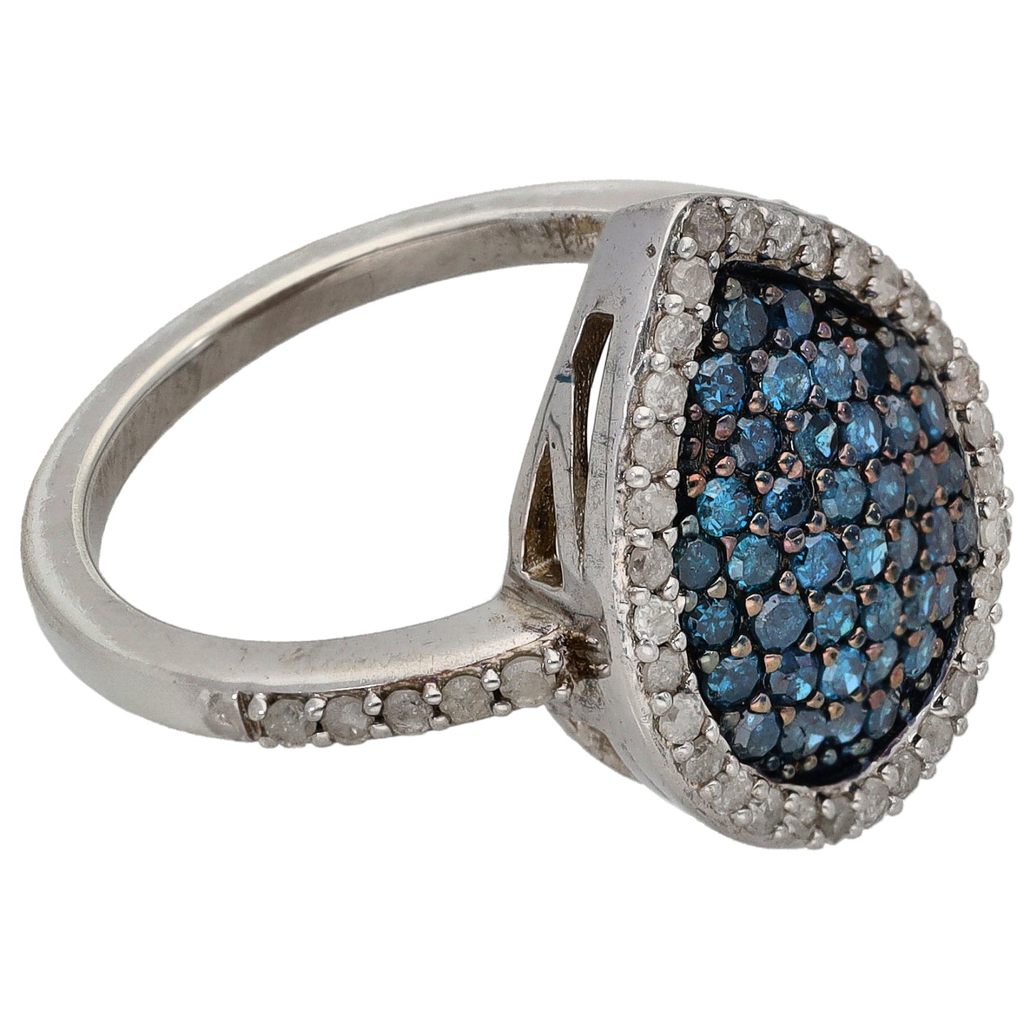 Sterling Silver 0.99ct Diamond Dress/Cocktail Ring Size N