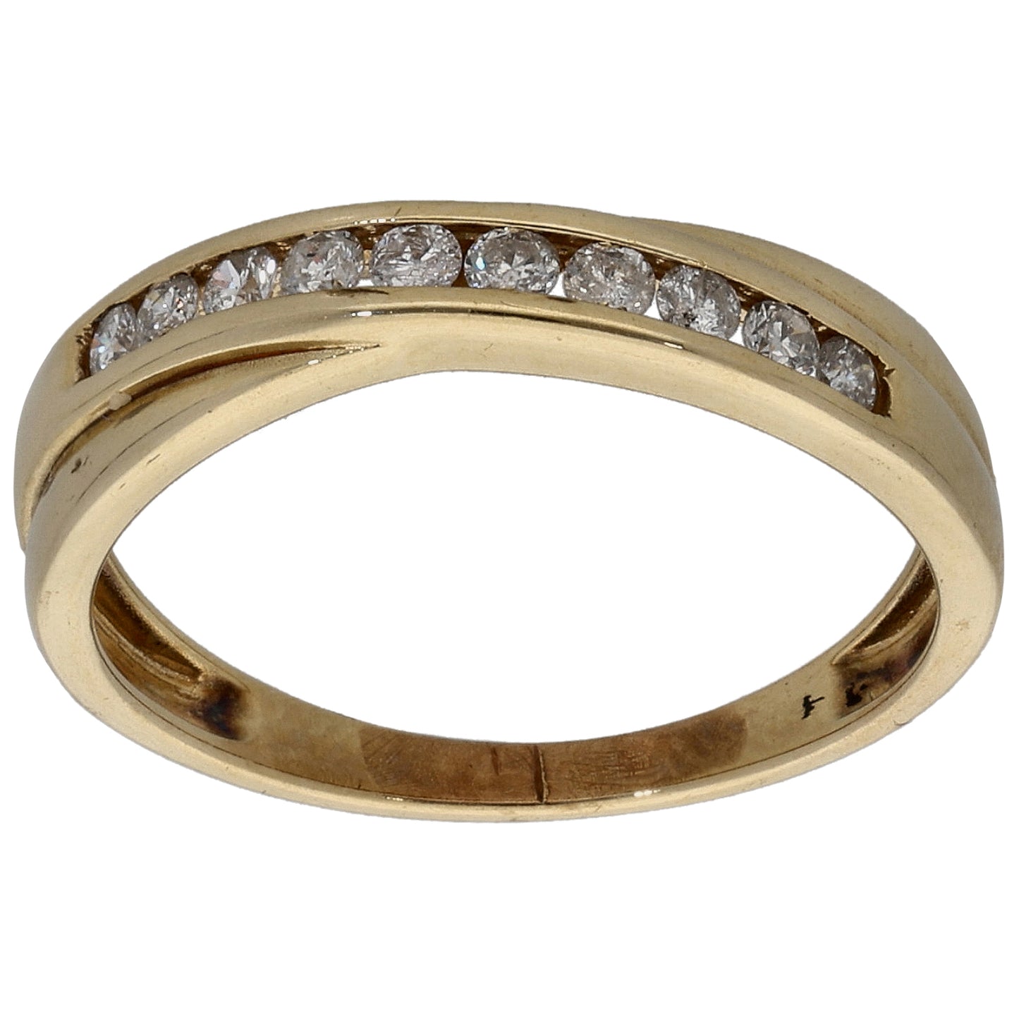 9ct Gold 0.25ct Diamond Half Eternity Ring Size N