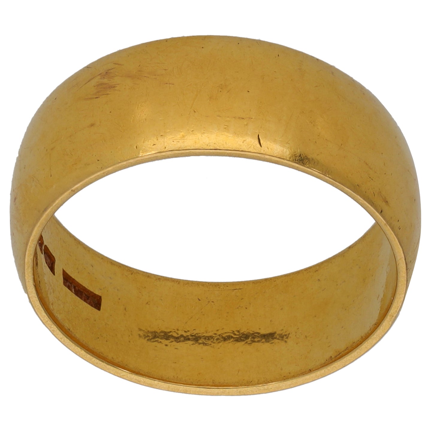 22ct Gold Plain Wedding Ring Size S