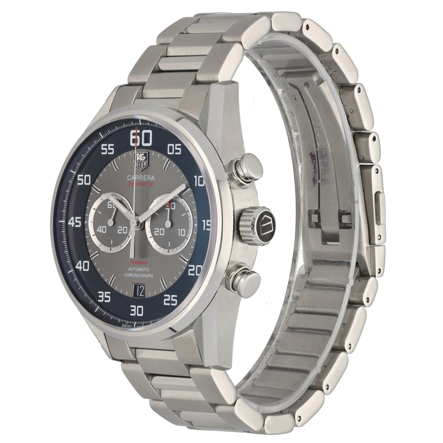 Tag Heuer Carrera Calibre 36 Flyback CAR2B10 43mm Stainless Steel Watch
