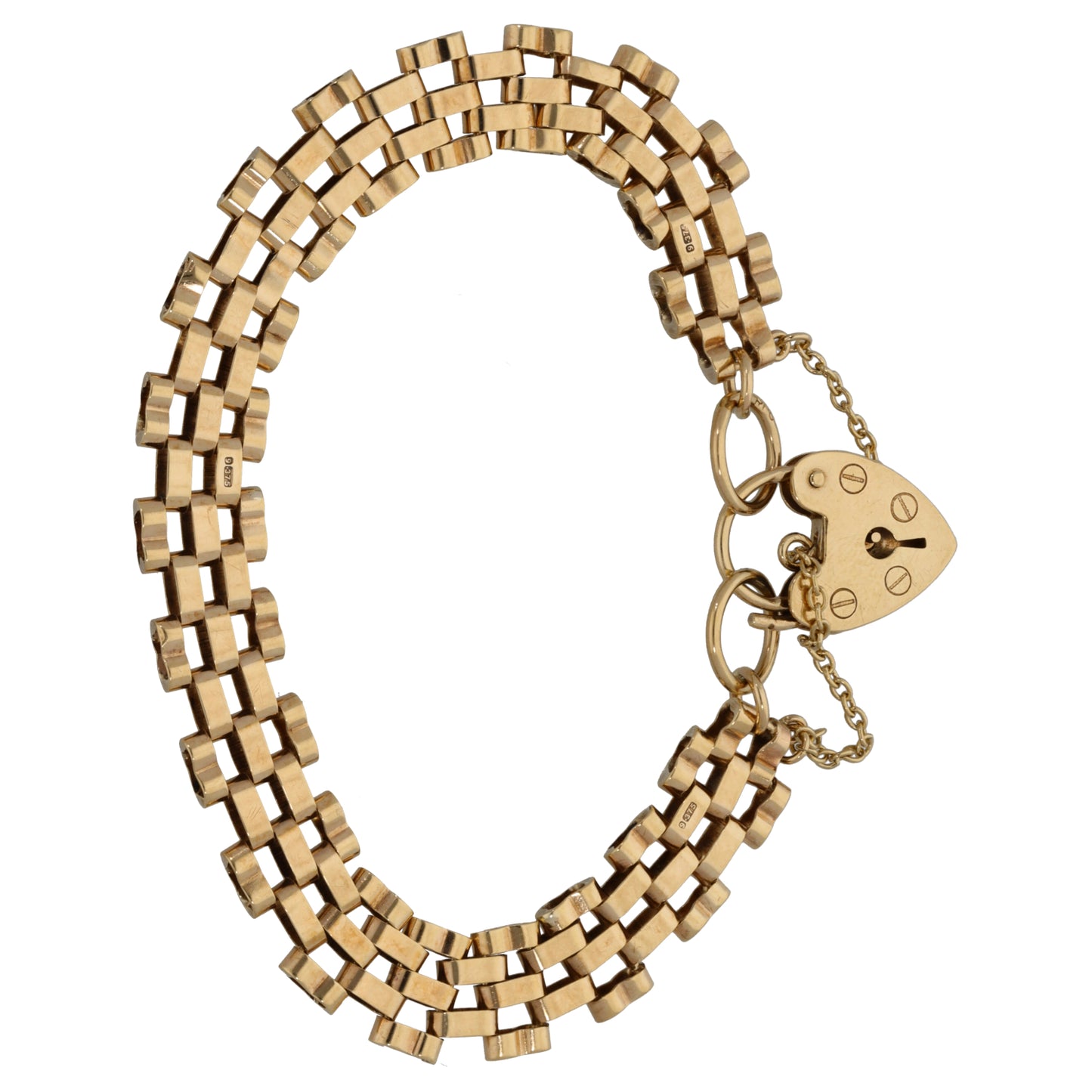 9ct Gold Gate Bracelet