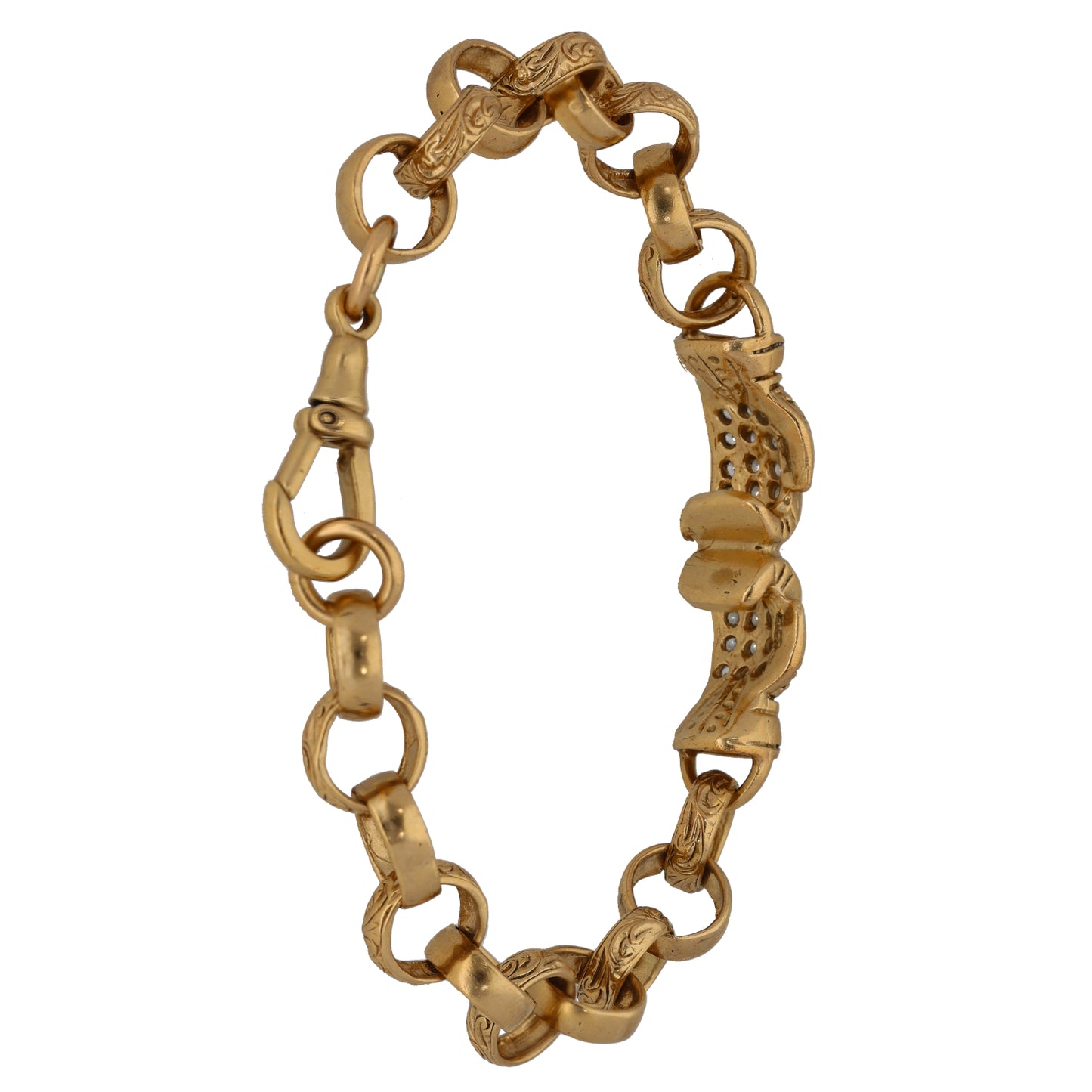 9ct Gold Cubic Zirconia Belcher Bracelet