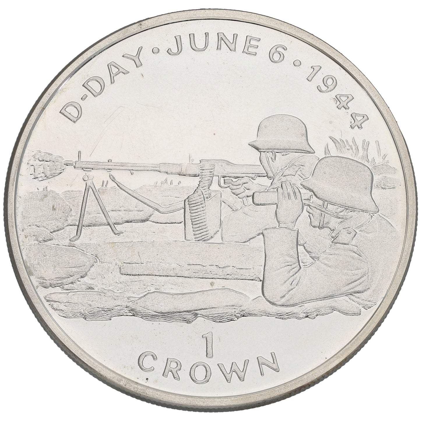 Sterling Silver D-Day 50th Anniversary 1 Crown Coin 1994