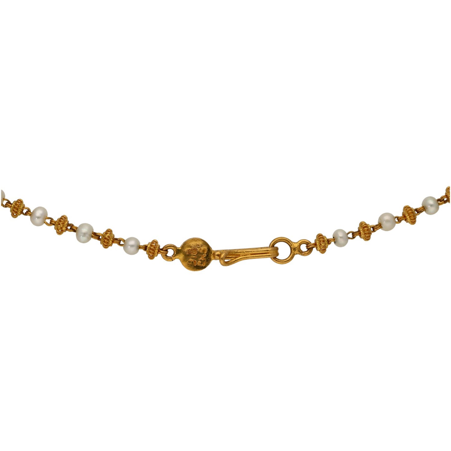 22ct Gold Cultured Pearl Fancy Necklace 24"