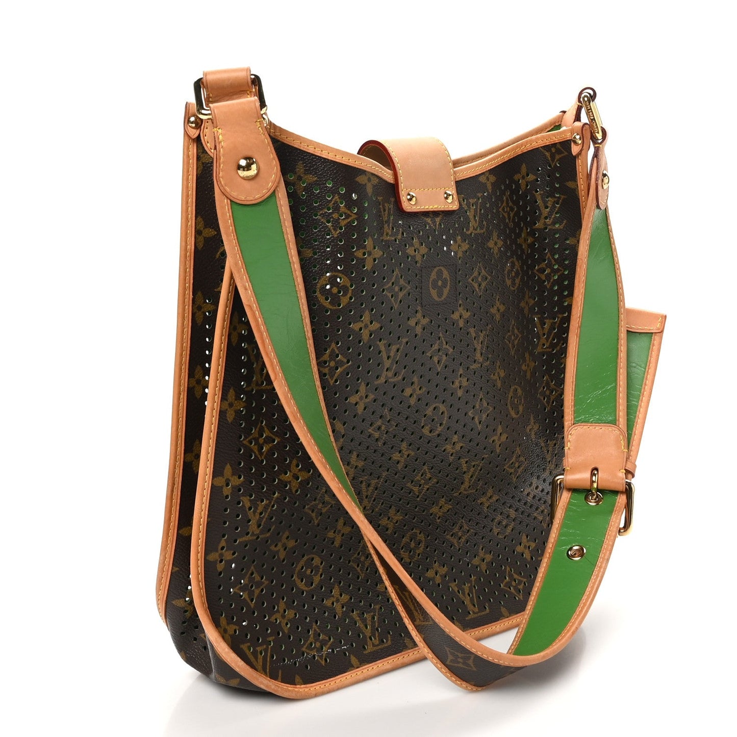 Louis Vuitton Limited Edition Musette Monogram Perfo Coated Canvas Bag - Green
