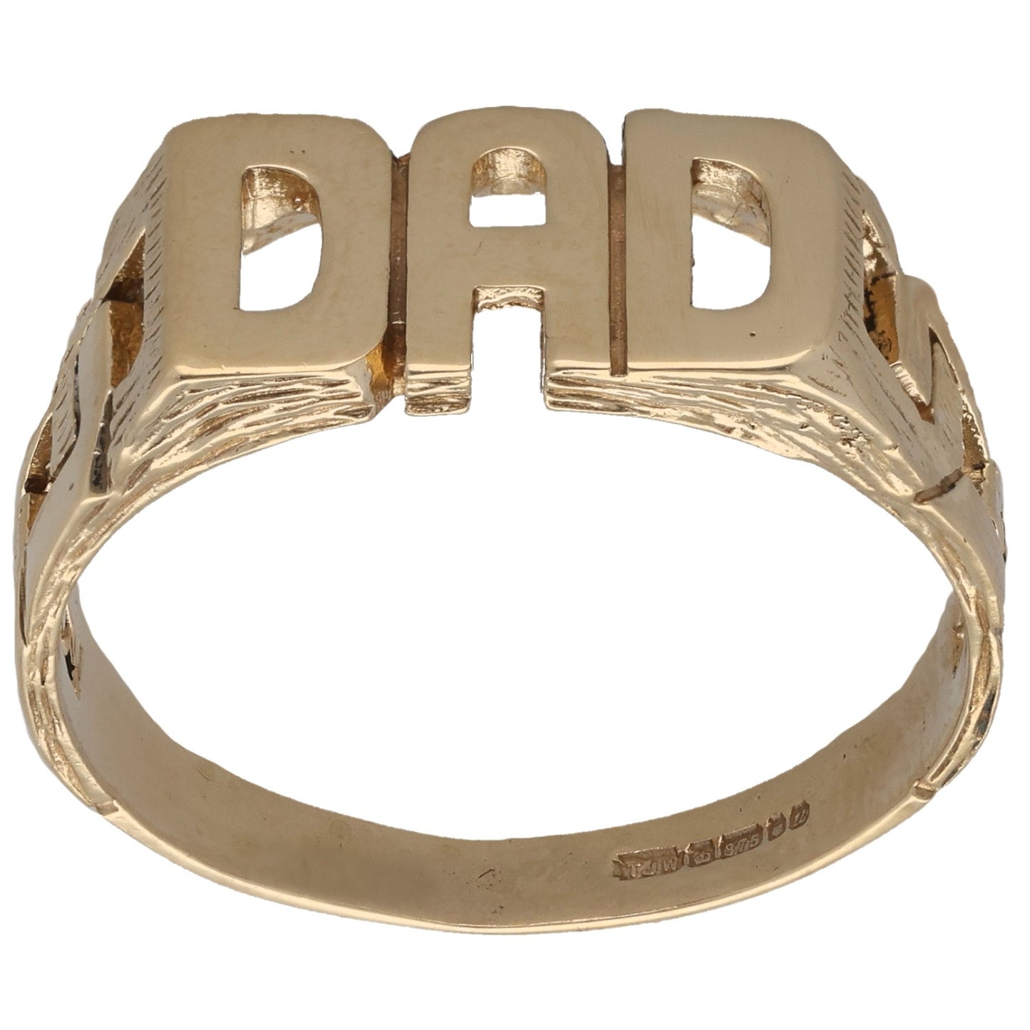 9ct Gold Dad Ring Size Z