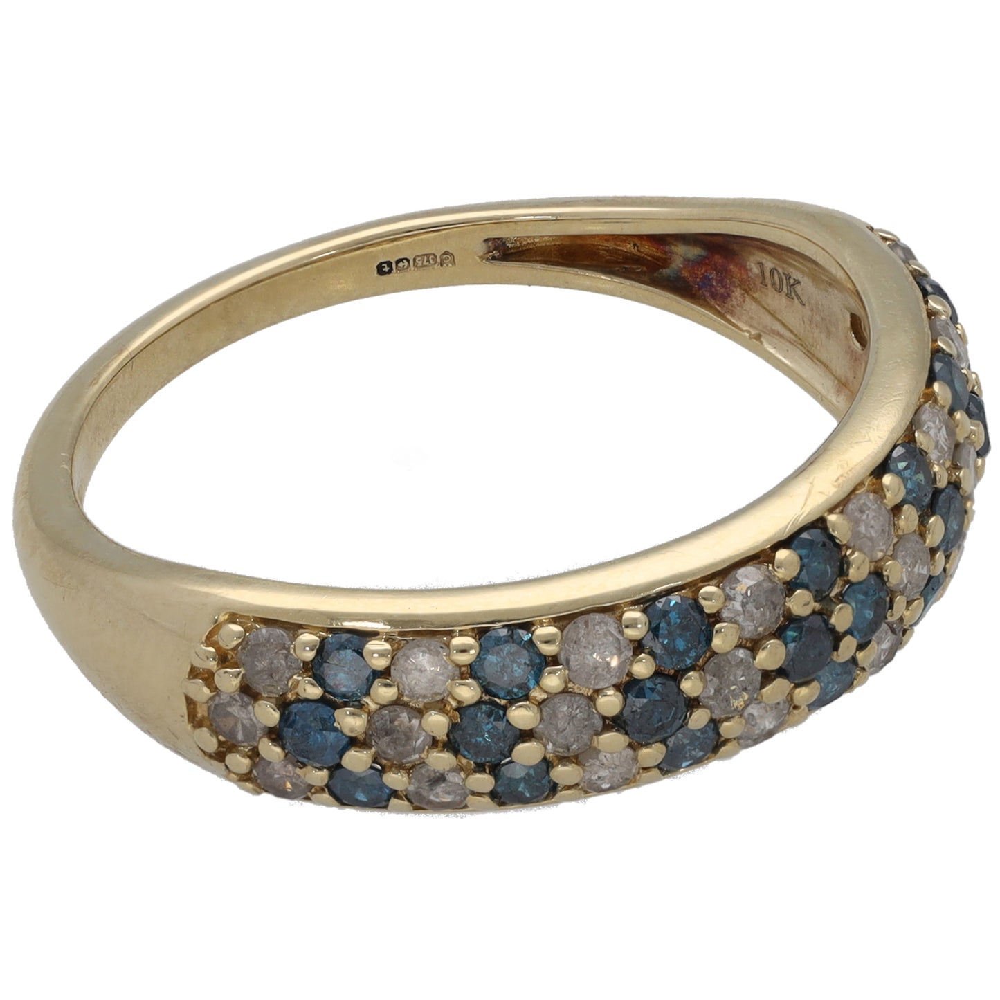 9ct Gold 0.92ct Diamond Cluster Ring Size R