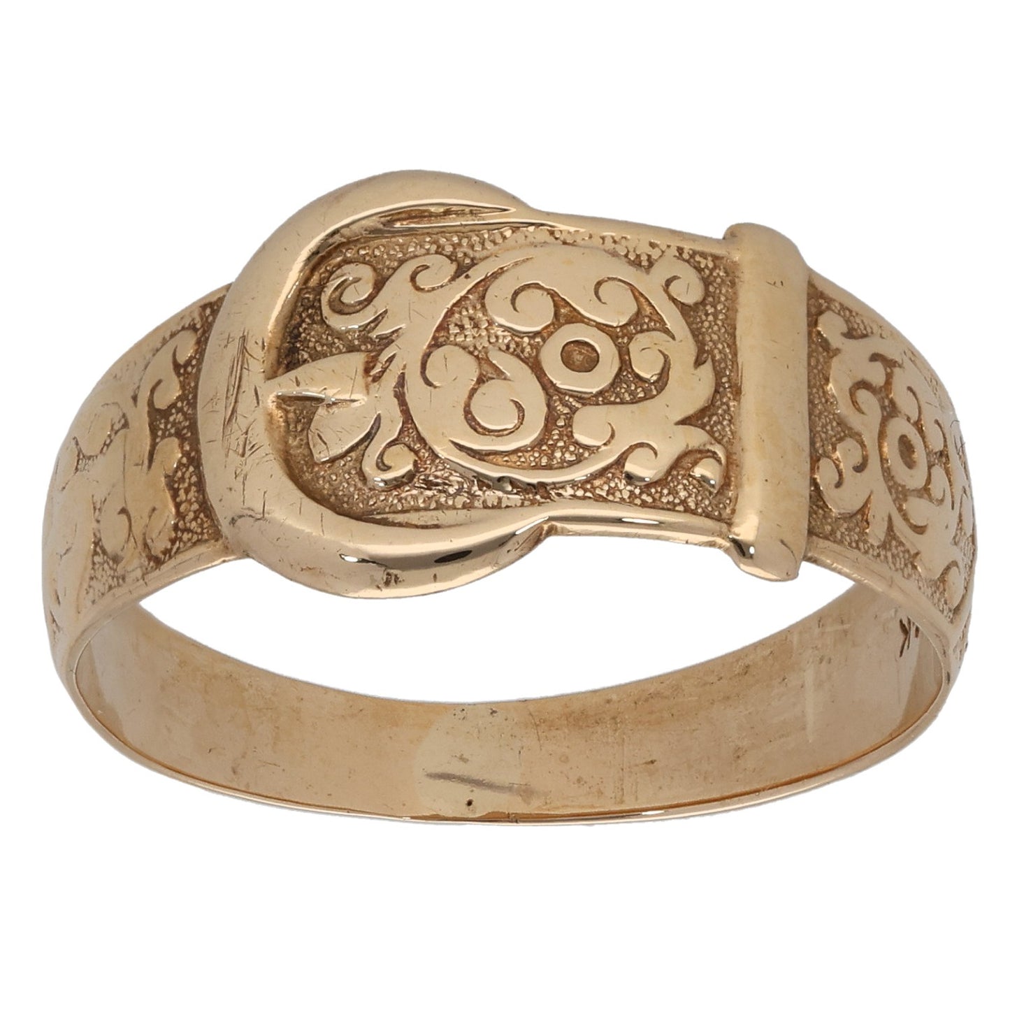 9ct Gold Buckle Ring Size U