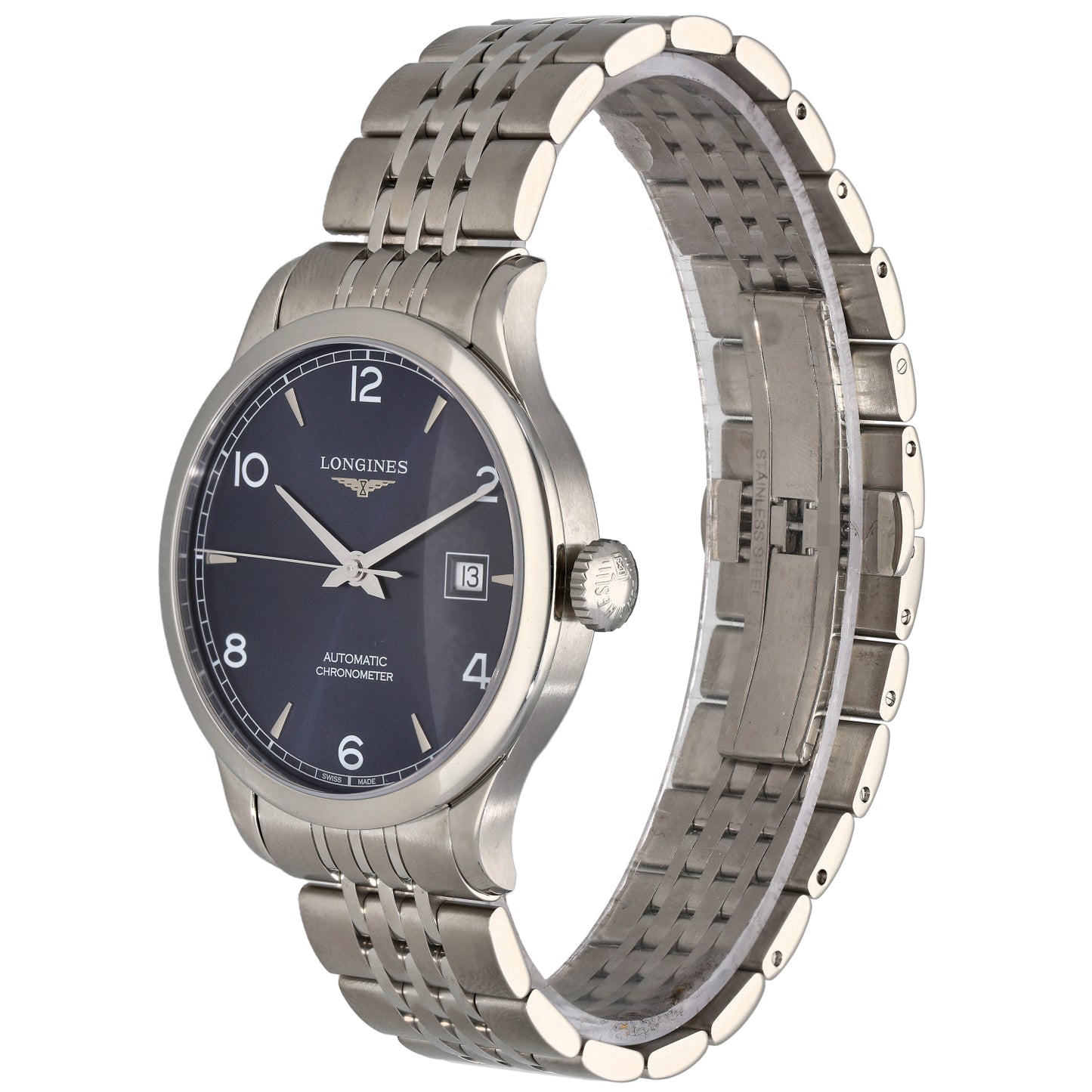 Longines Record L2.820.4 38.5mm Stainless Steel Watch