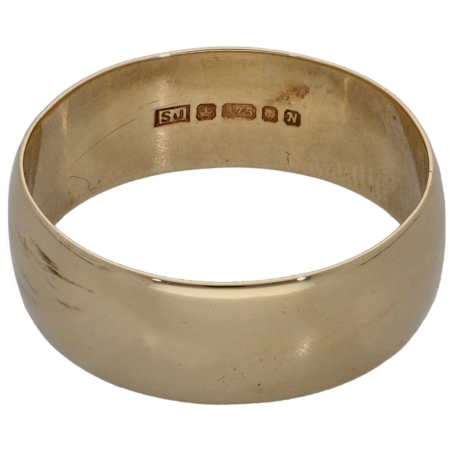9ct Gold Plain Wedding Ring Size O
