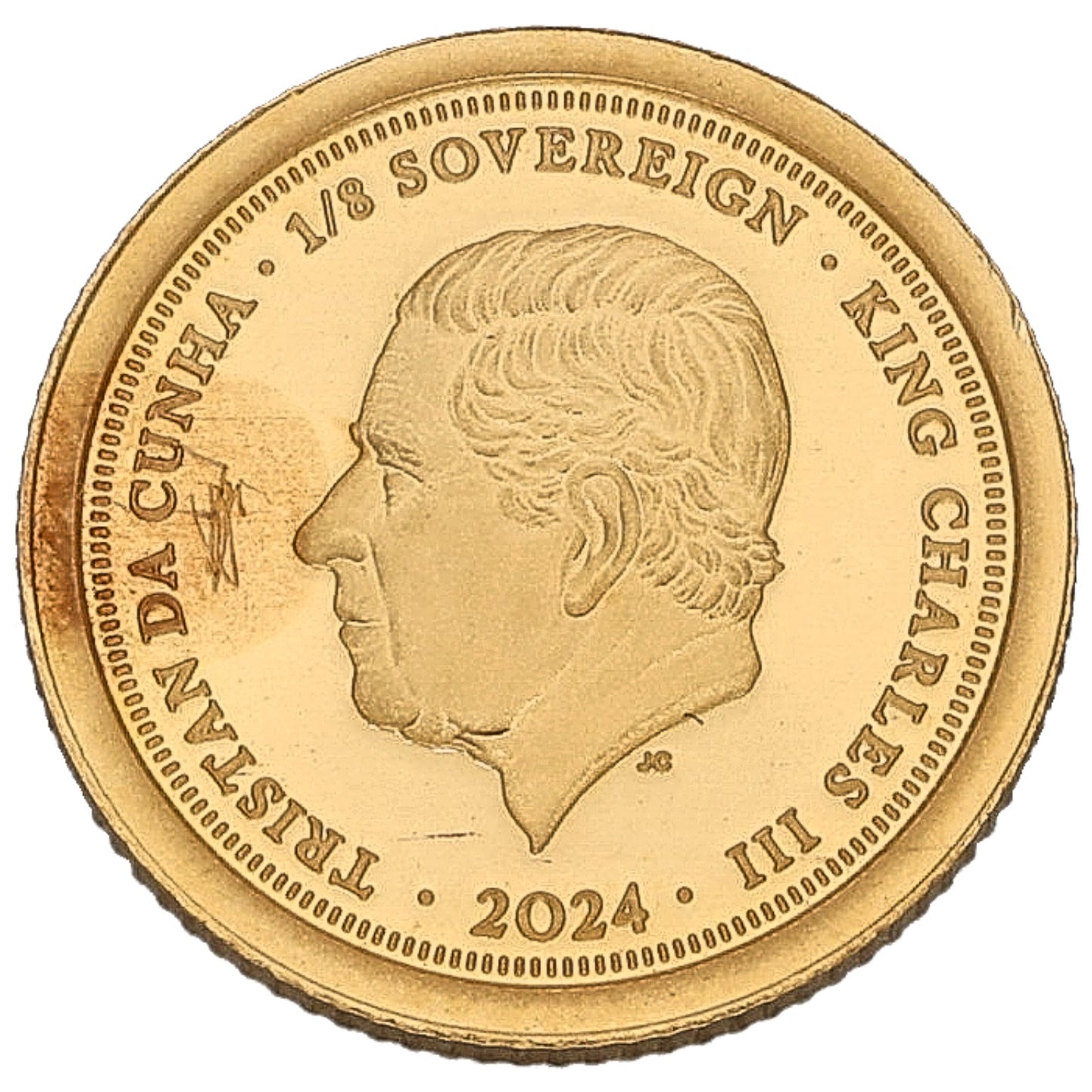 22ct Gold King Charles III Eighth Sovereign Coin 2024