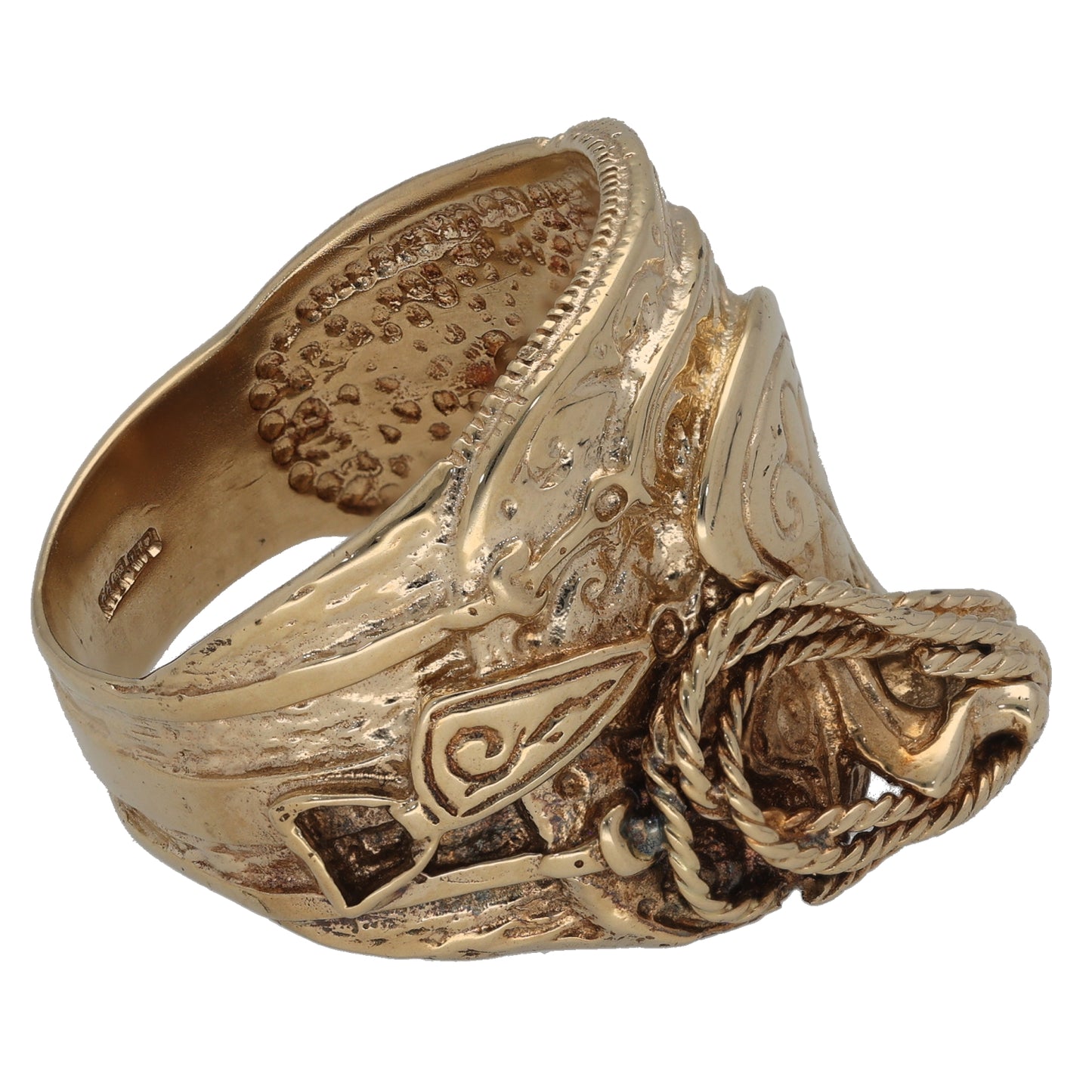 9ct Gold Saddle Ring Size X