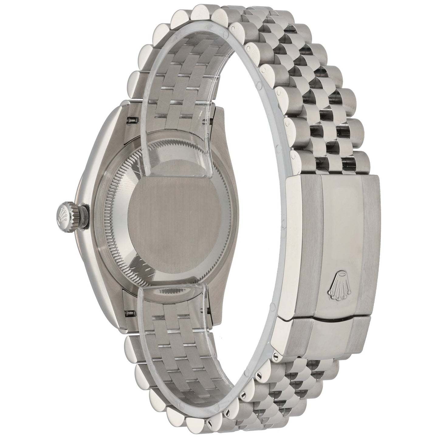 Rolex Datejust 126234, stainless steel, silver dial, rear angle image