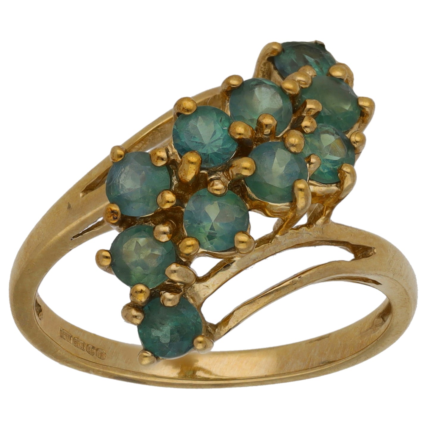 9ct Gold Chrysoberyl Dress/Cocktail Ring Size N