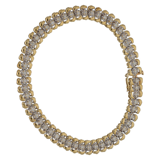 9ct Gold 0.55ct Diamond Fancy Bracelet